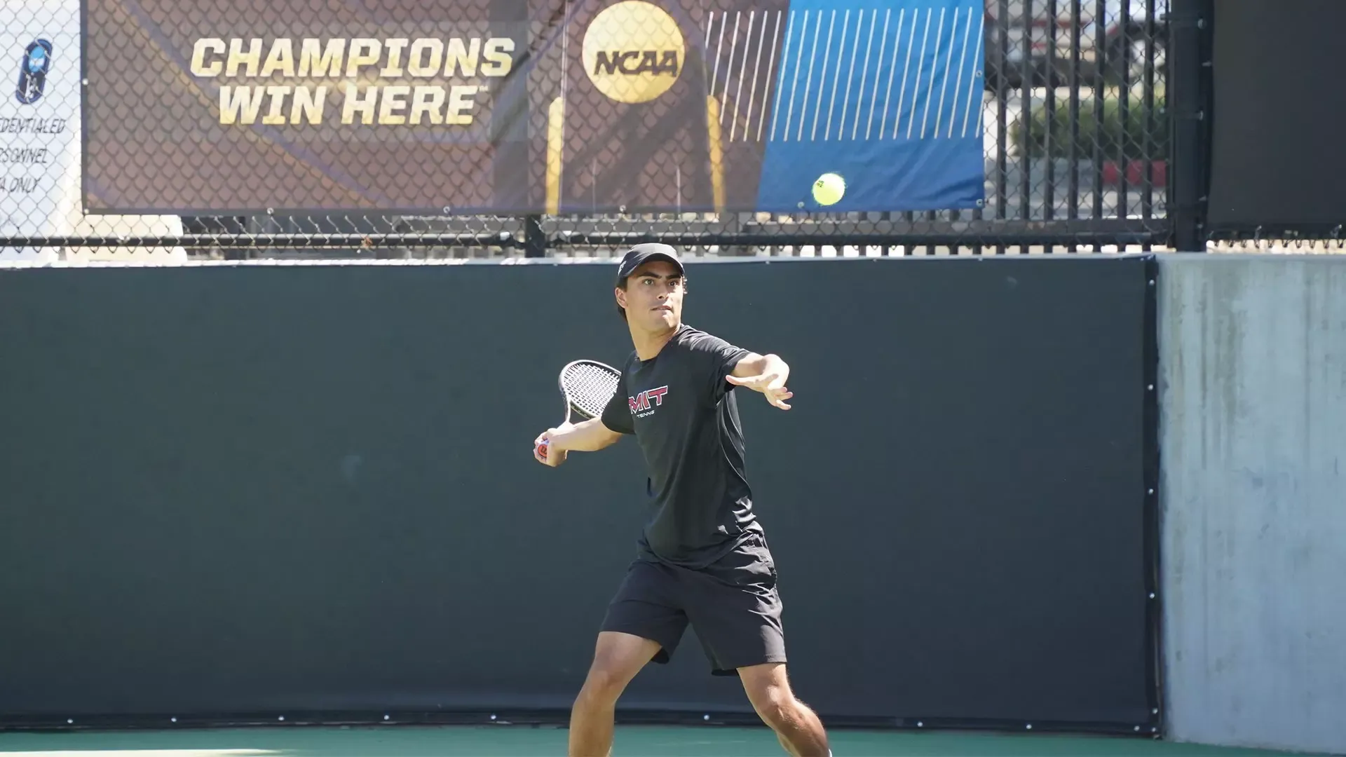 Kailas Kahler hitting a ball