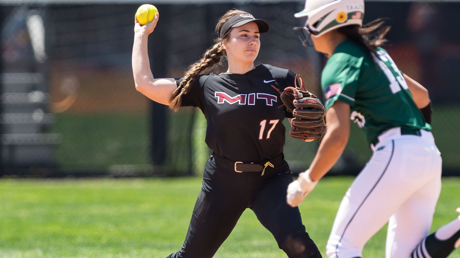 Mackenzie Bivin throwing from second 