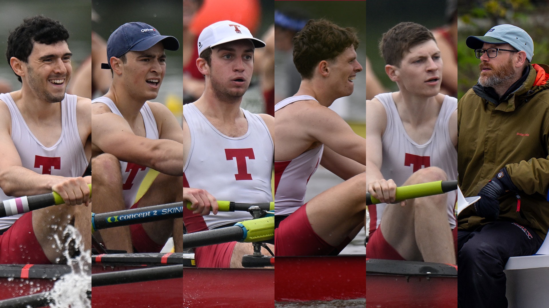MIT lightweight crew All-Americans and head coach Will Oliver