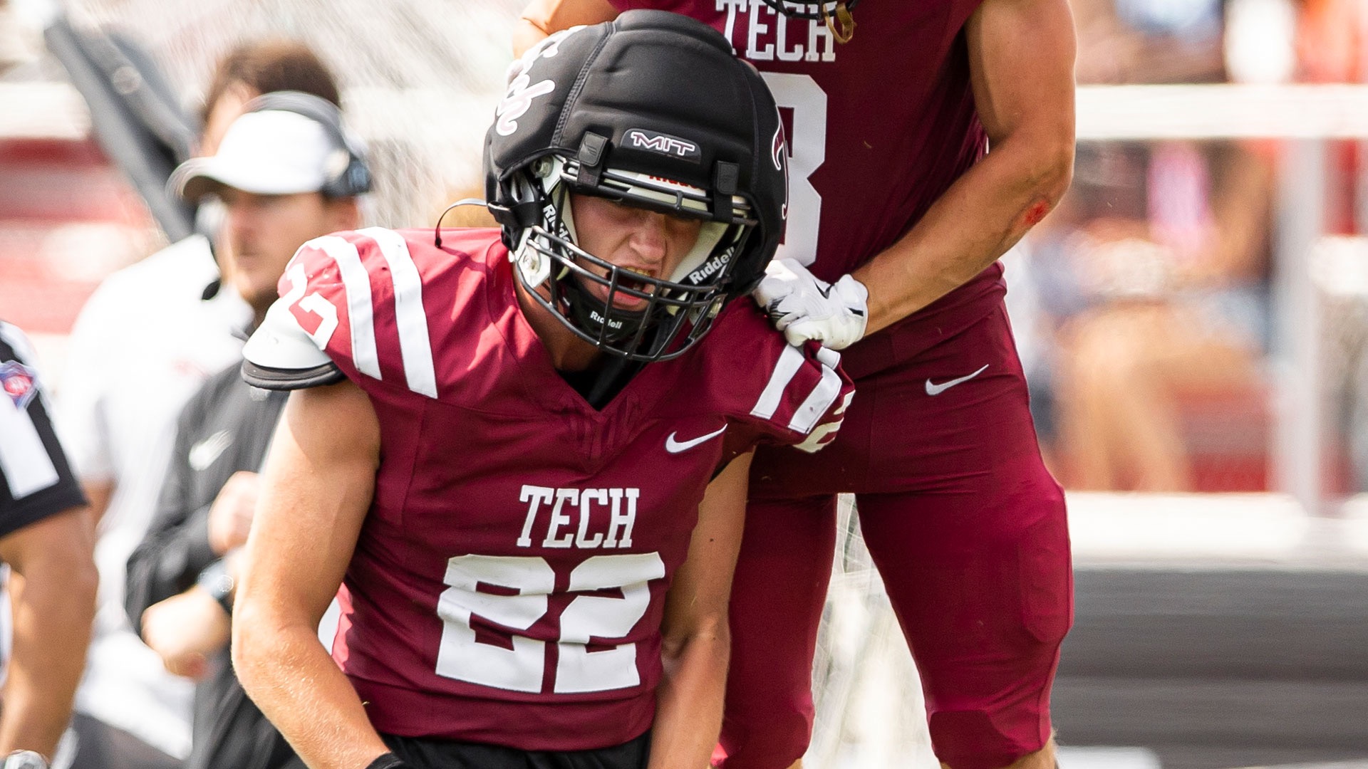 Dominic Hess celebrates