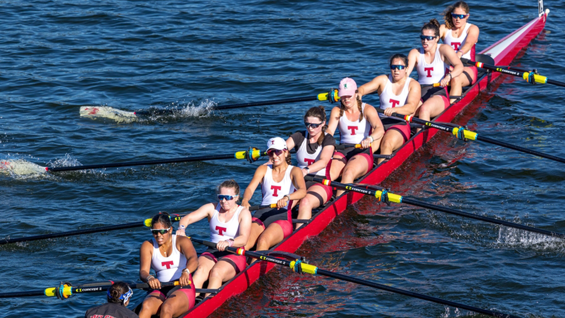 MIT womens openweight crew rowing at the Quinsigamond Snake Regatta