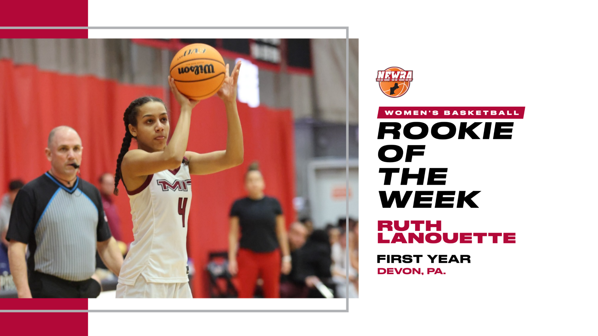 Ruth Lanouette - NEWBA Rookie of the Week graphic