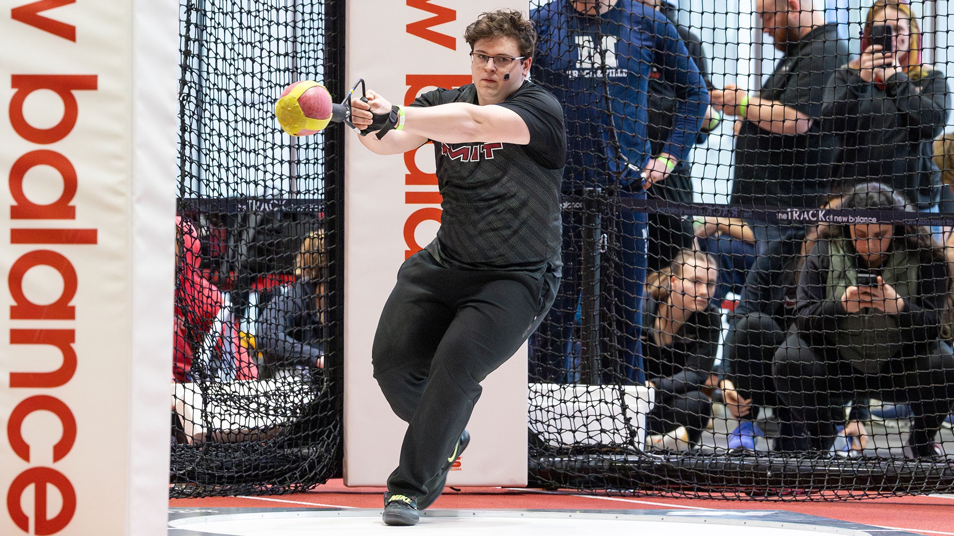 Justin Buonato competing in the weight throw