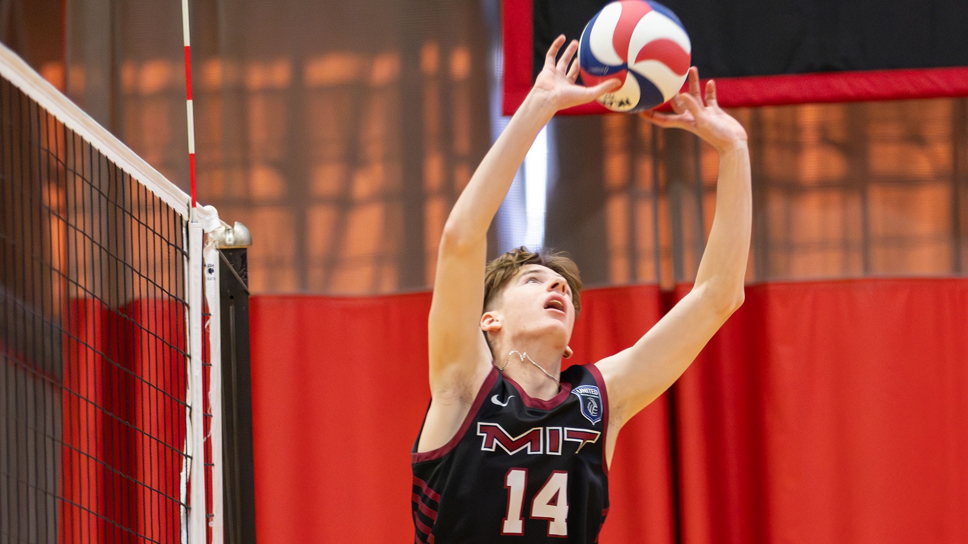 Colin Zimmerman setting the ball