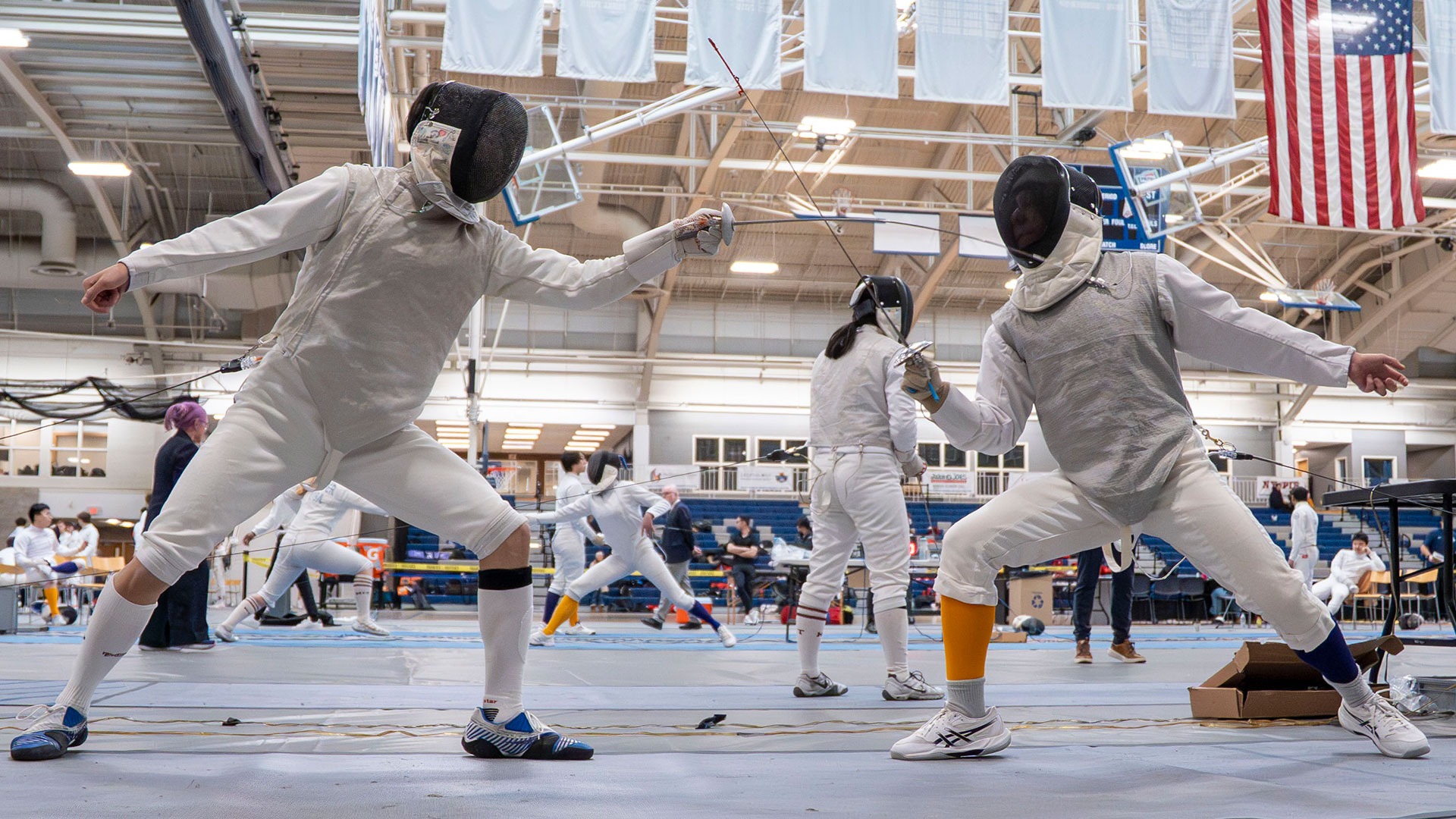 Andy Zhang moving towards his opponent