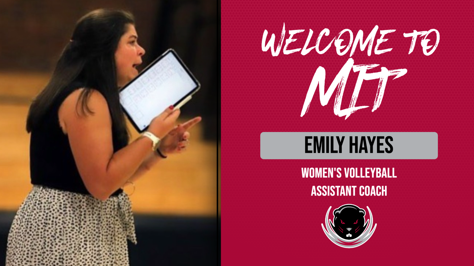 Emily Hayes - Women's Volleyball New Hire Graphic