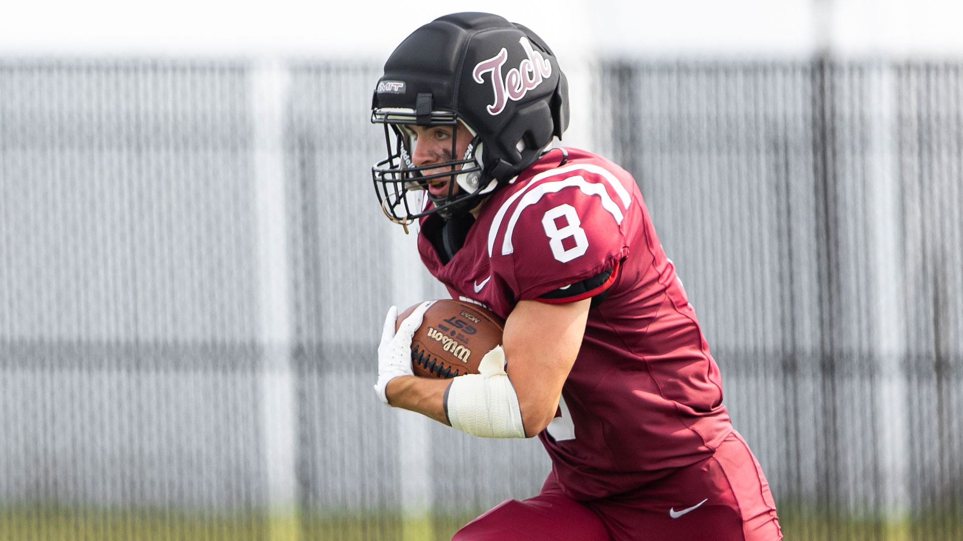 Connor McHale running down the field