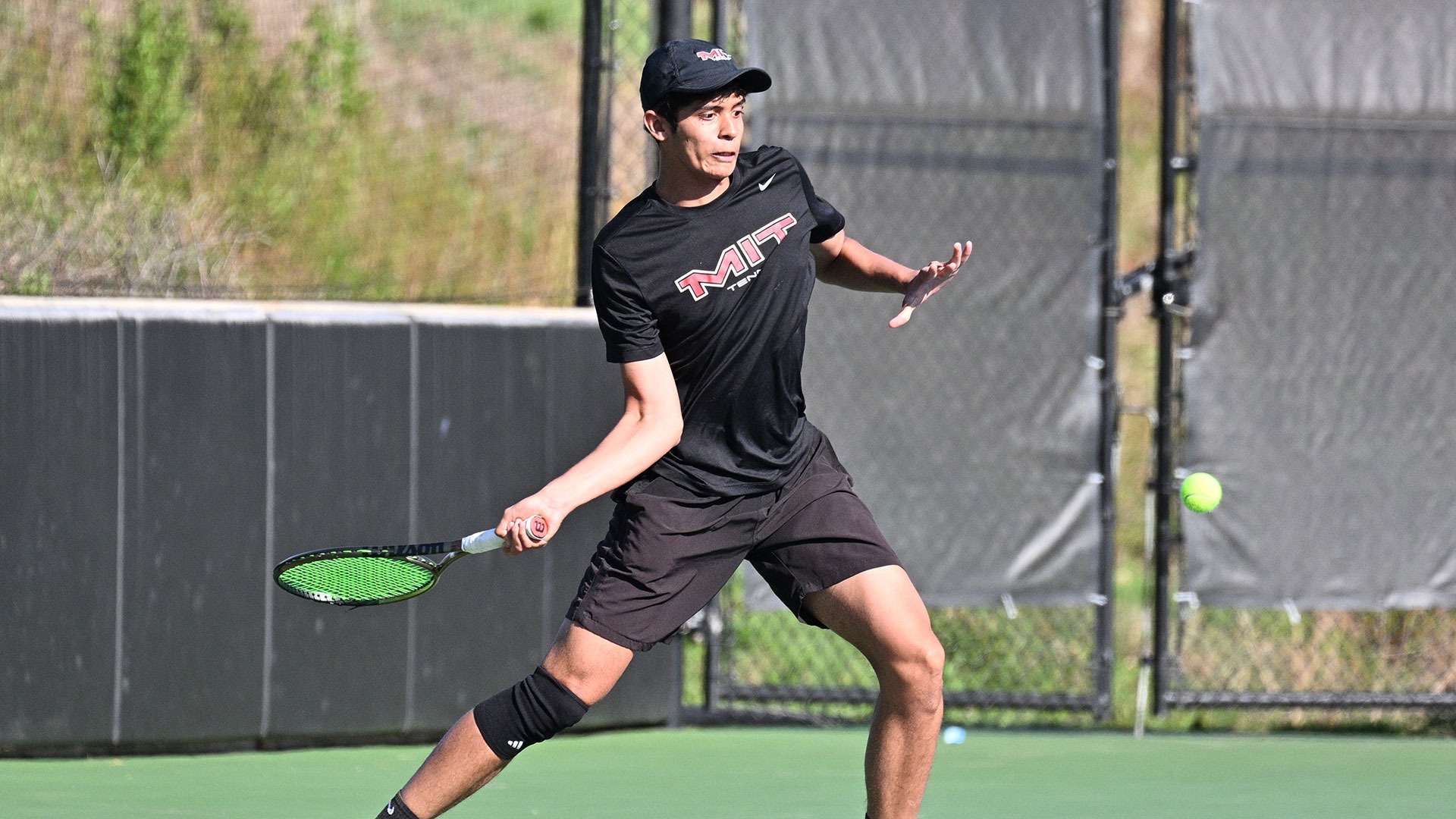 Siddharth Marathe hitting a shot
