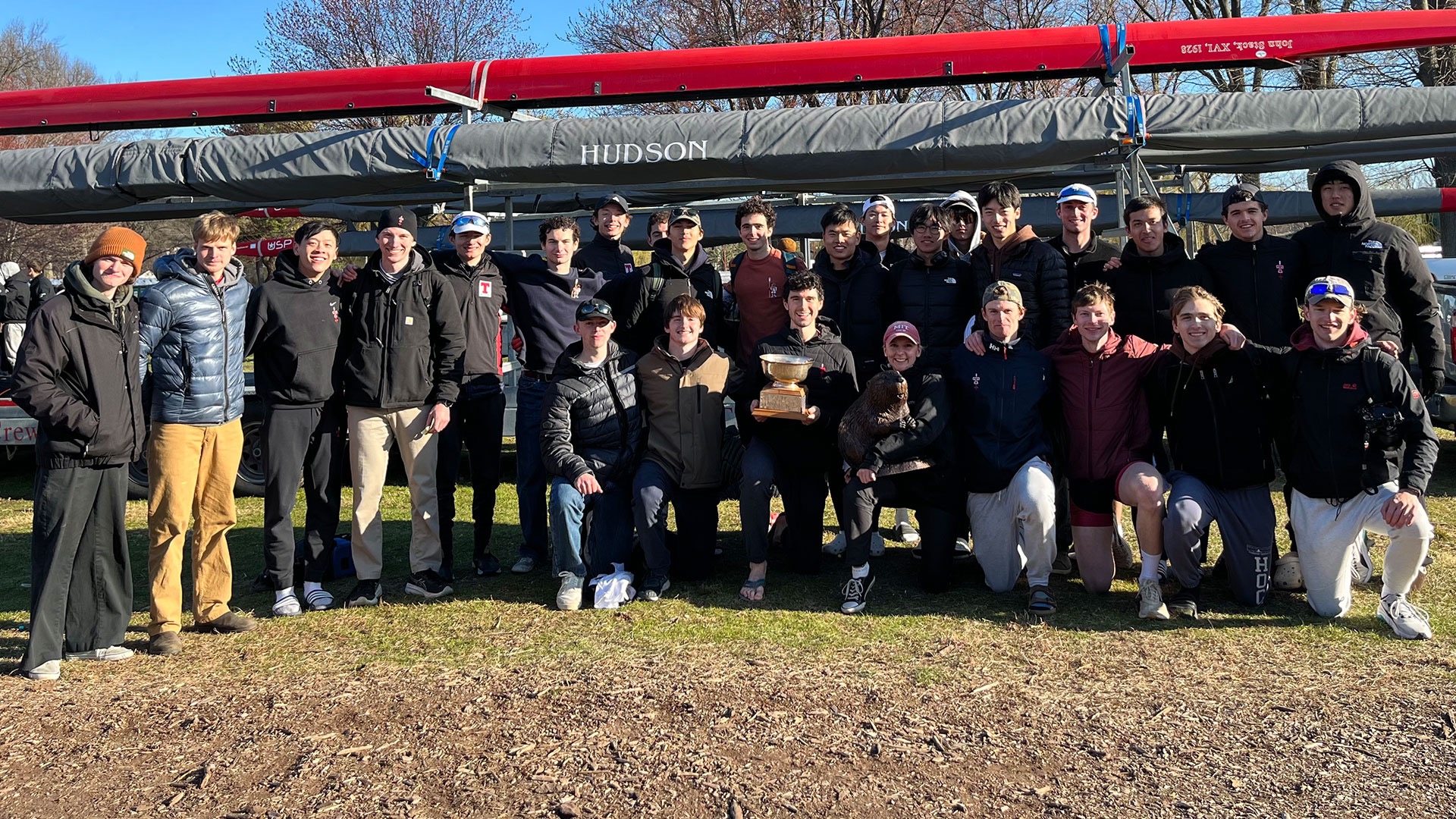 Men's Lightweight Crew team with the Joy Cup