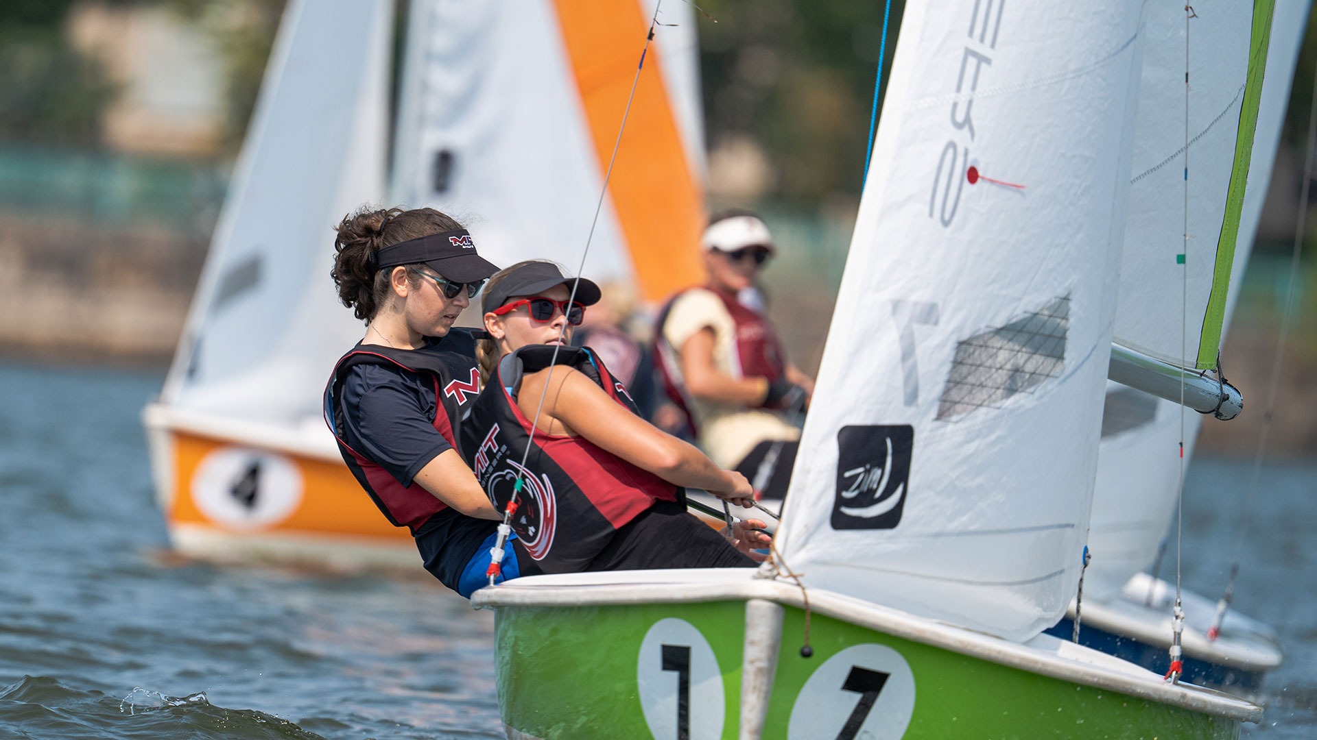 Two MIT sailors on the boat