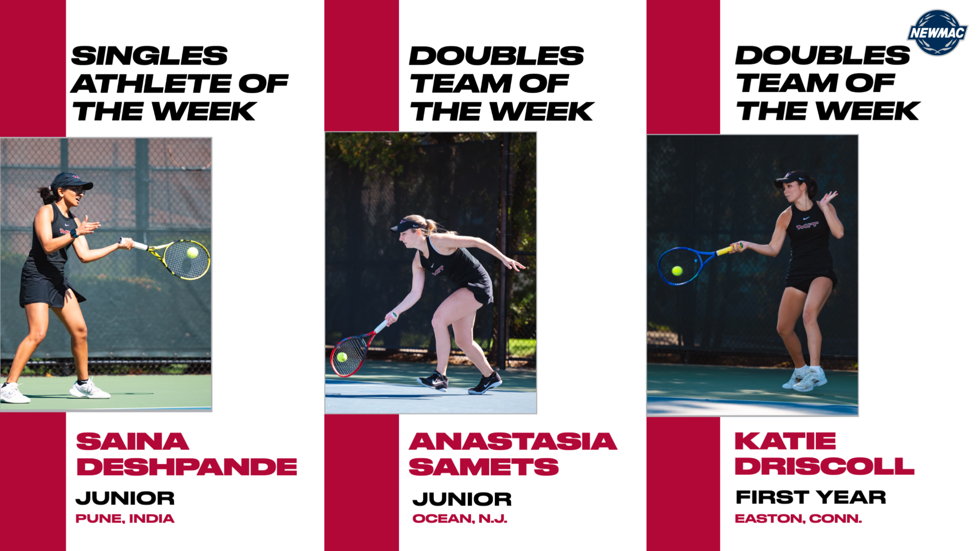 NEWMAC Women's Tennis AOW Graphic - 3-30-26