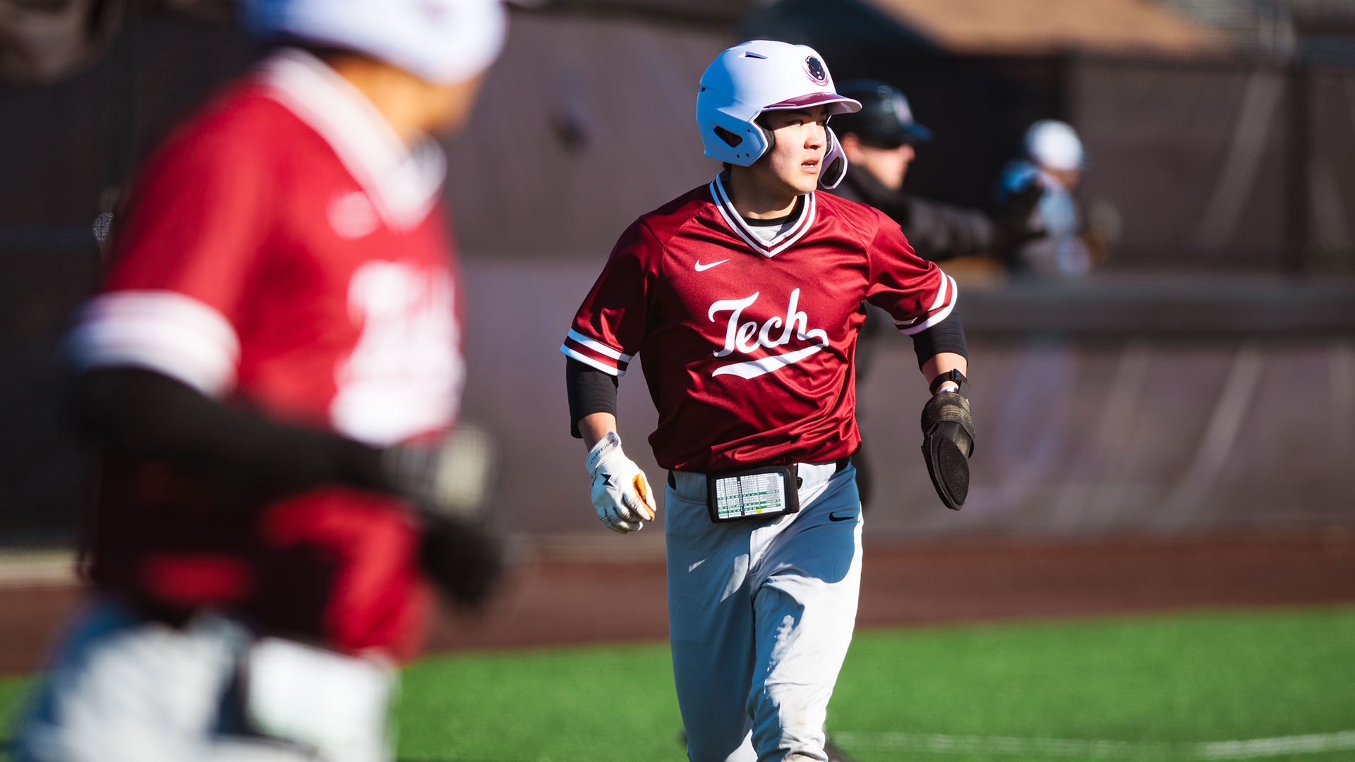 Dalton Chi running the bases