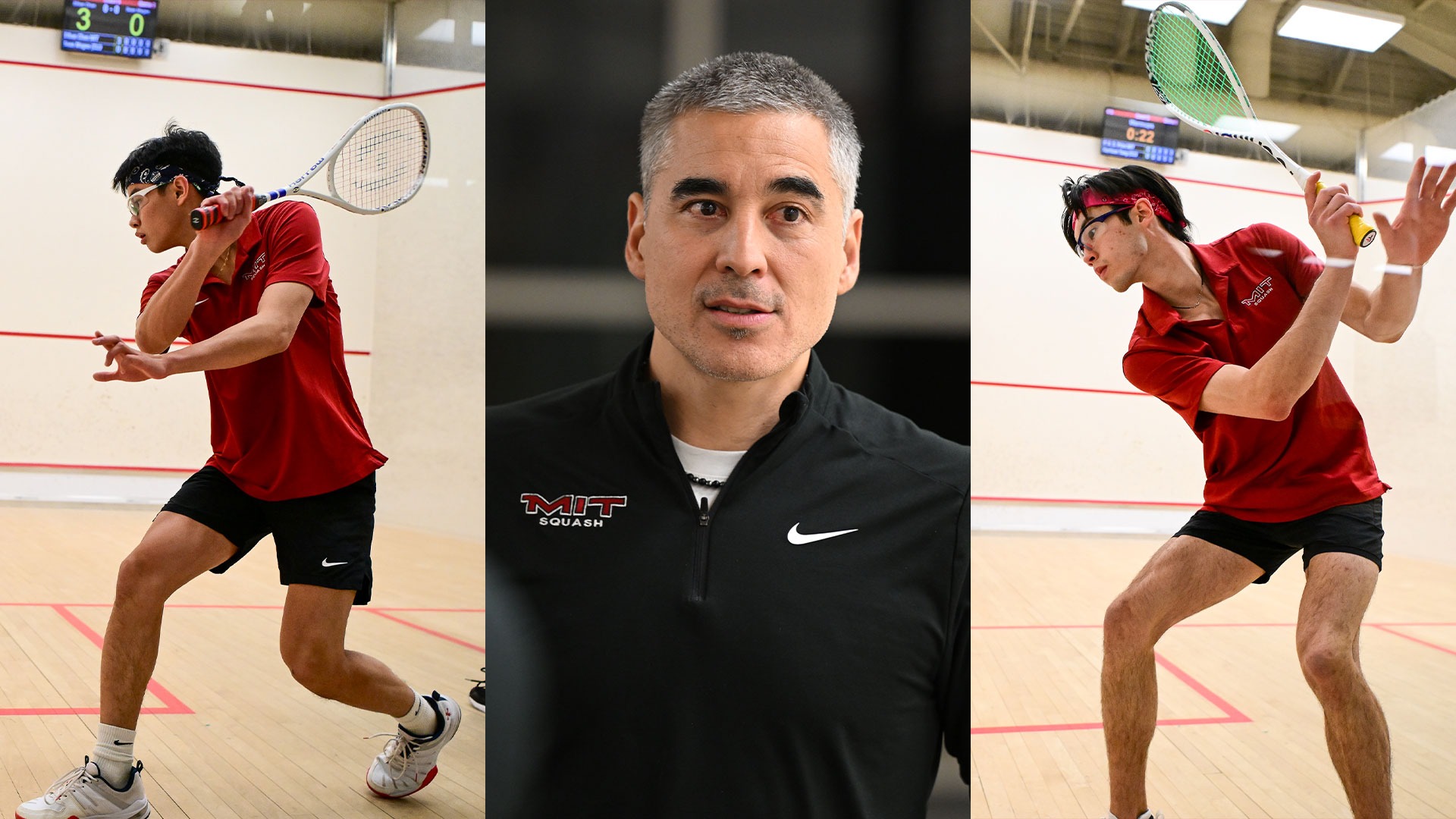 Action shots of Ethan Chan, Thierry Lincou, and Hyun Su Price