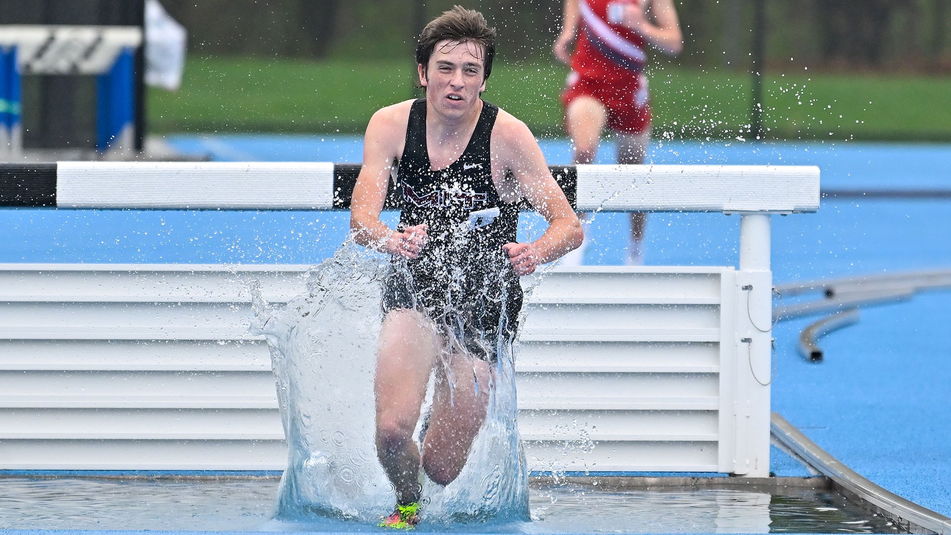 Luke Rupert running in the steeplechase