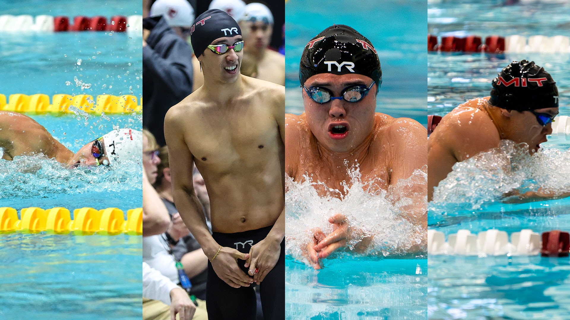 Action photos of Thomas Wu, Aitor Arrese-Igor, Grant Hu, and Jason Wang