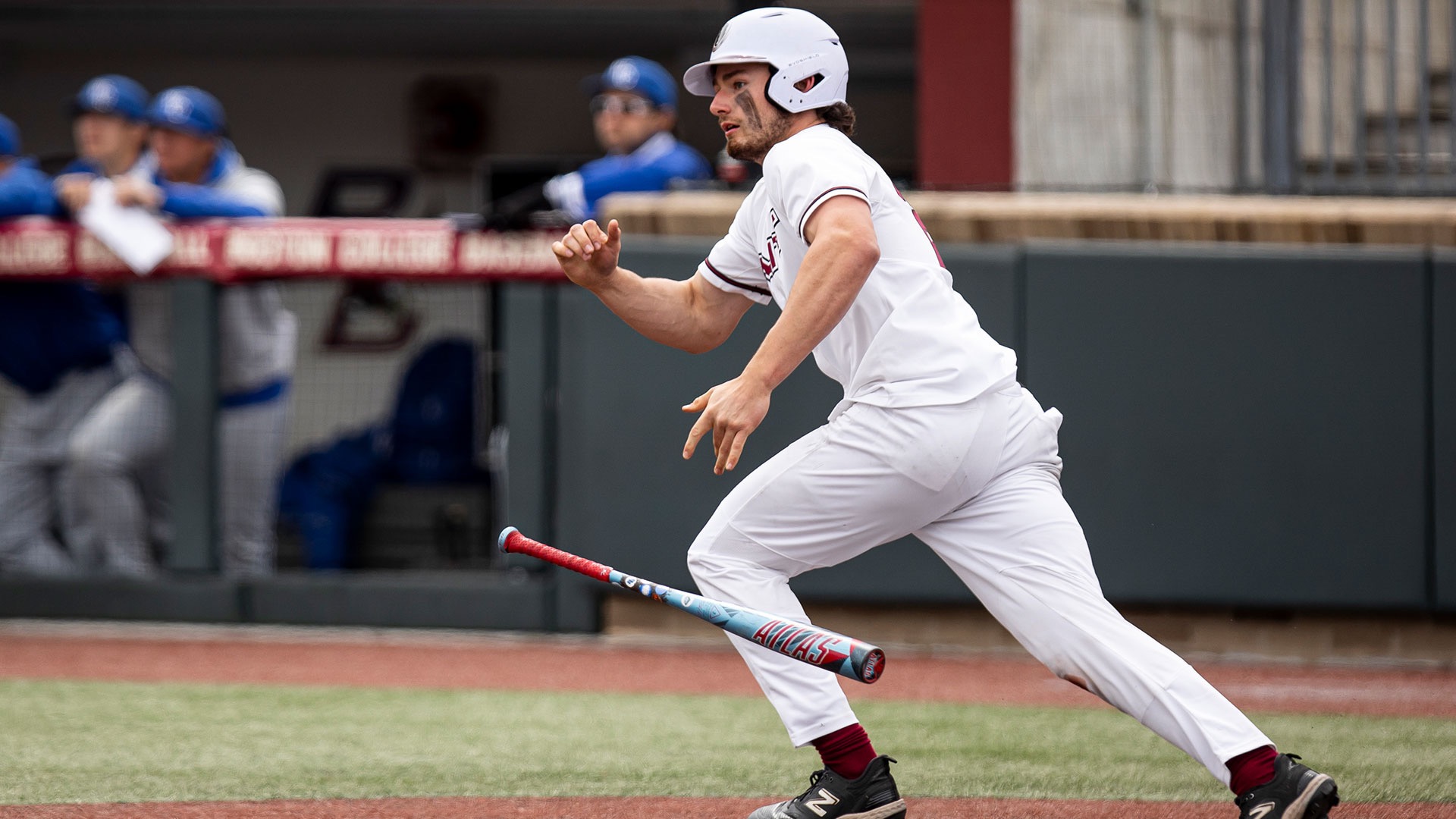 John Dwyer running out of the batter's box