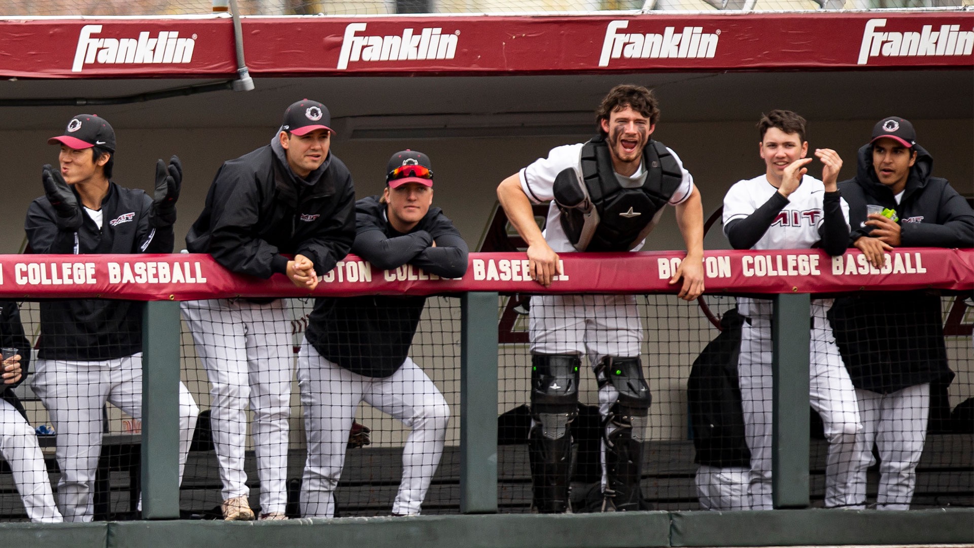 Baseball dugout celebration