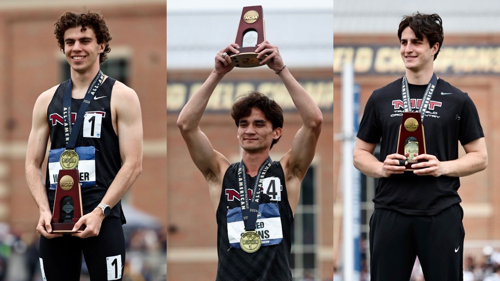David Whitaker, Jared Steins, and Jonah Goldstein on the podium