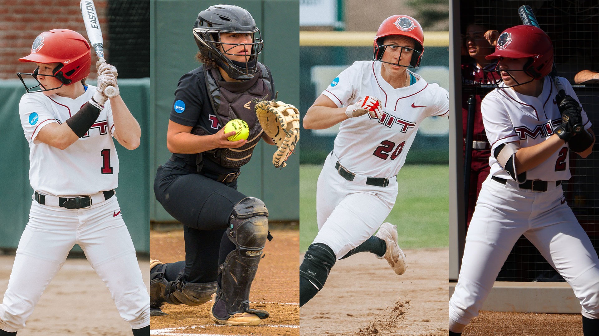 A graphic with photos of Layla Thiessen, Liv Scarpaci, Ava Ladd, and Delaney Benevides