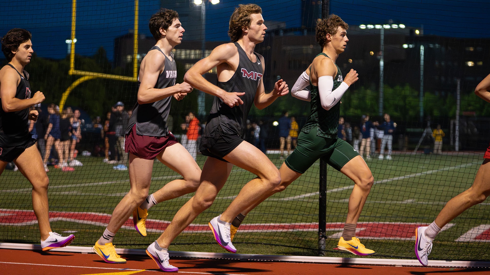 Owen Sondag running on a track