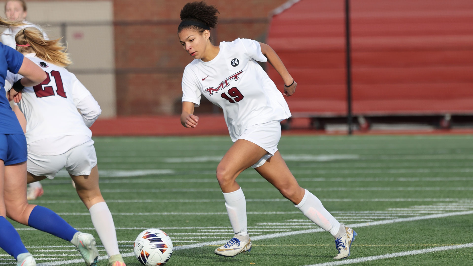Amara Ukomadu with a soccer ball