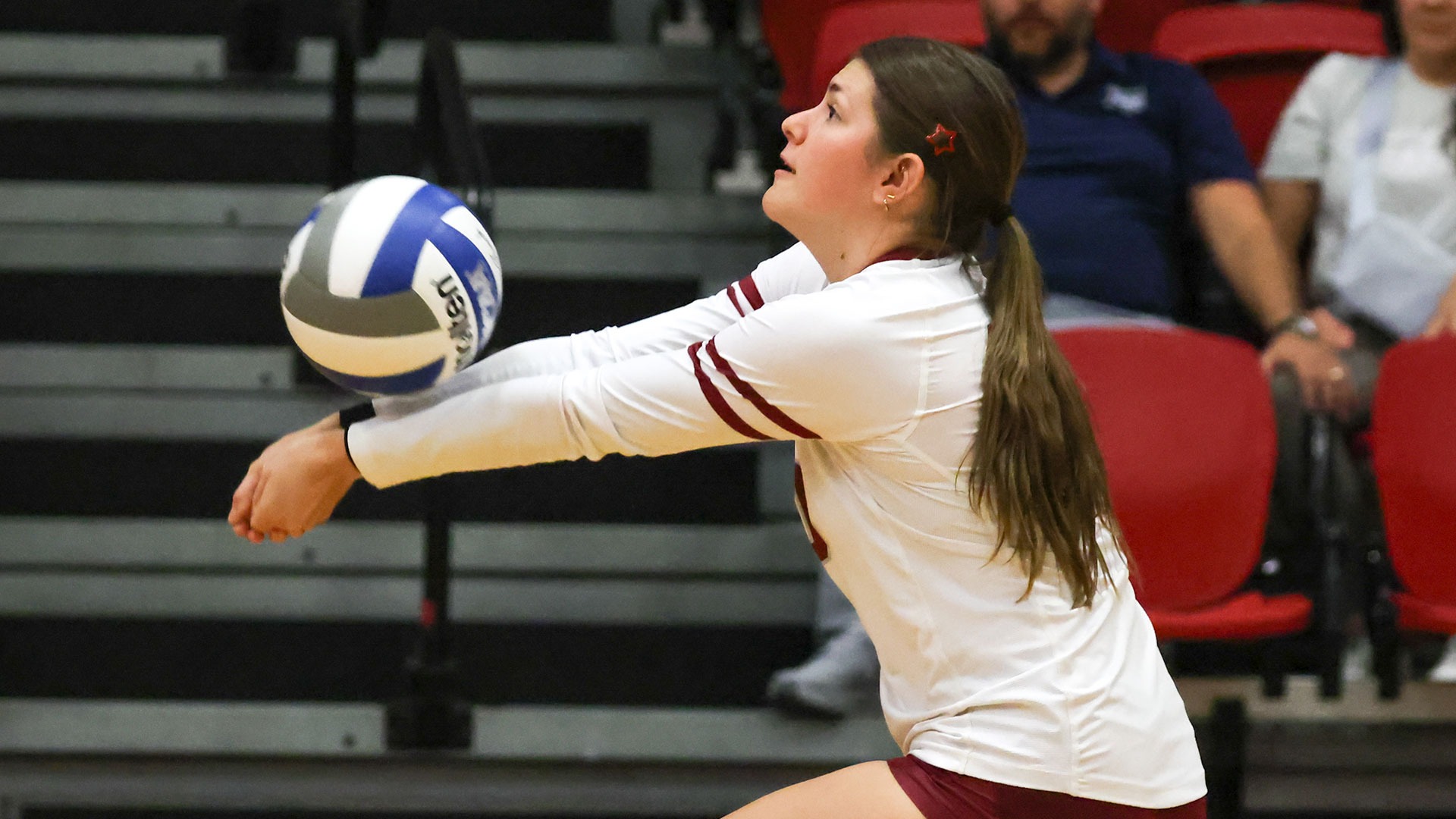 Adelyn Wyndham digging the ball