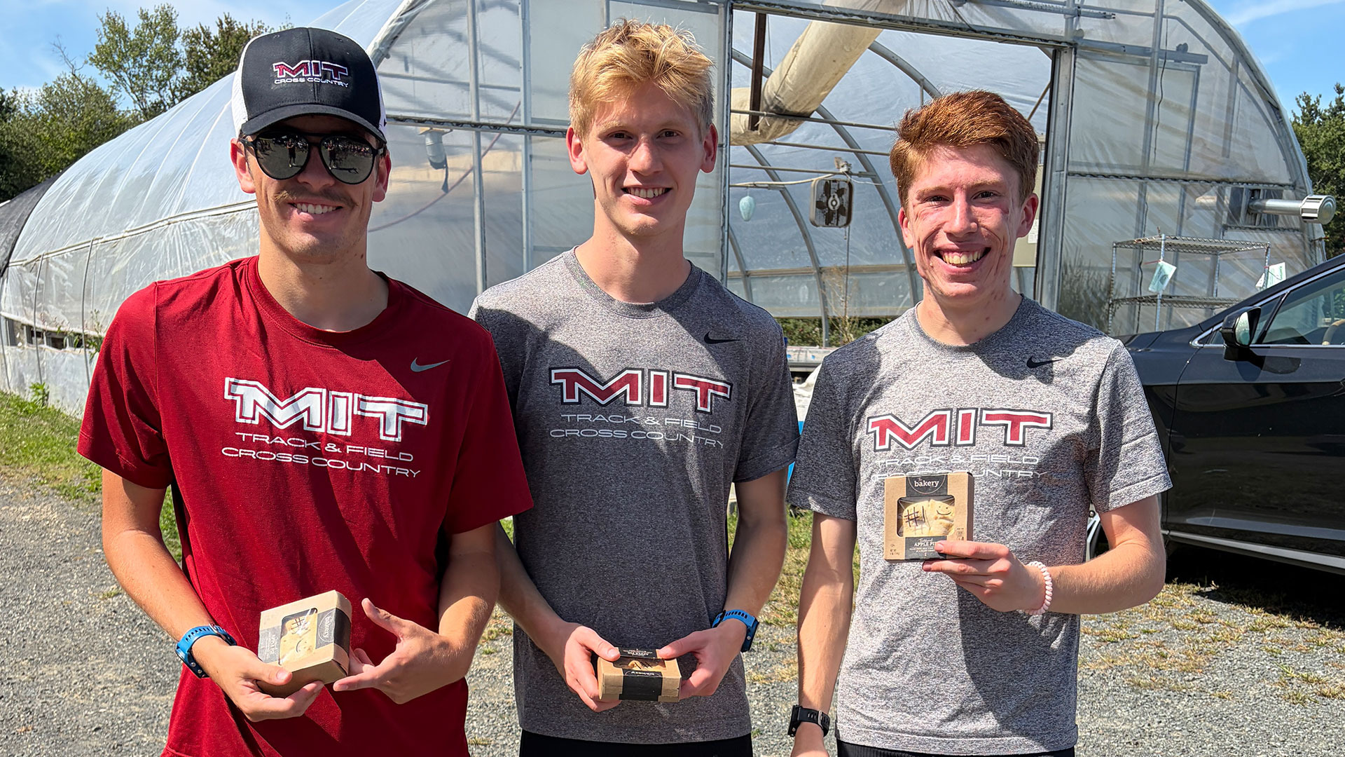 Luke Rupert, Nate Martinez and Michael Eishen following the race