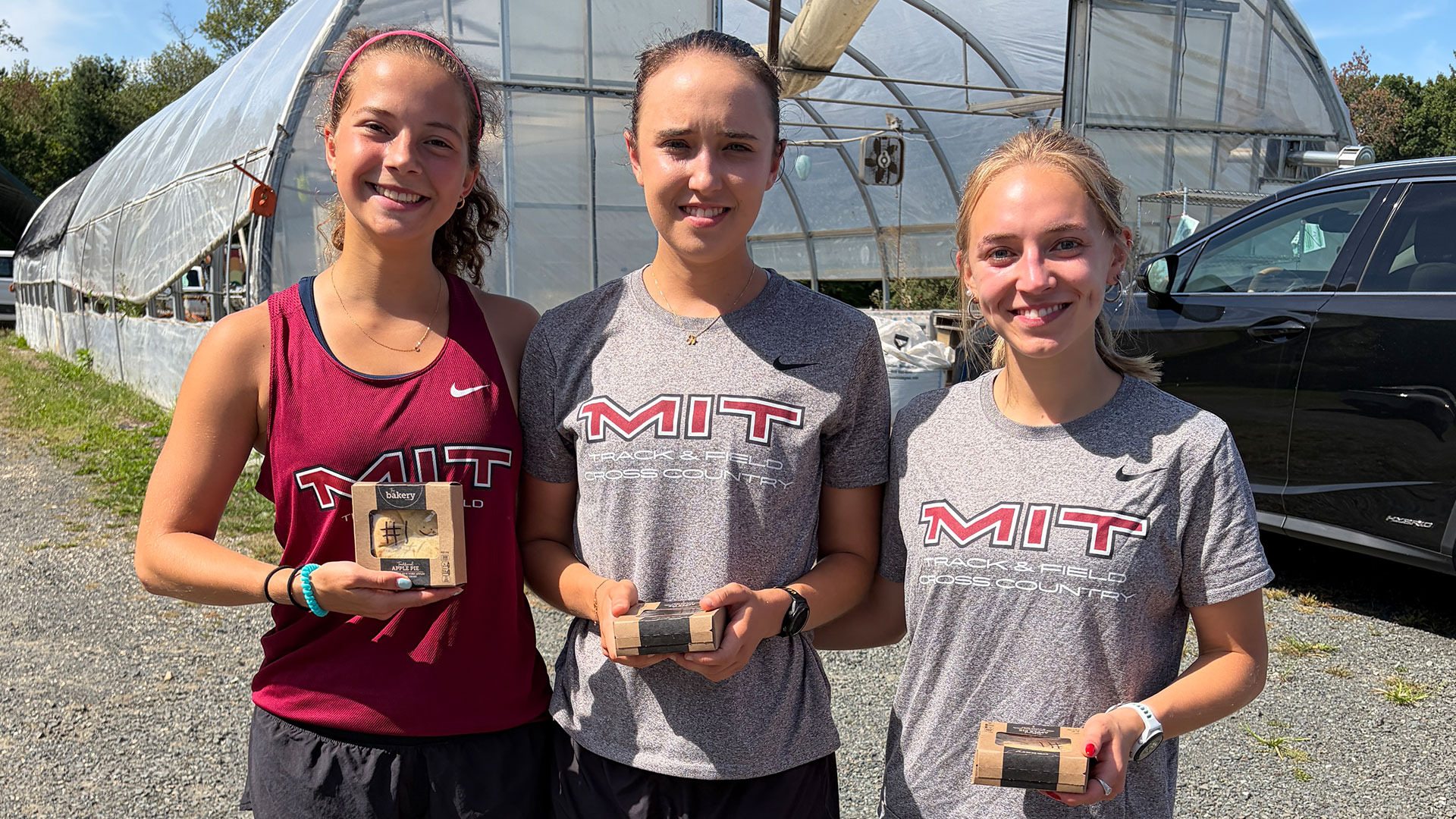 Live Girand, Ava Hartman and Meg Diulus following the race