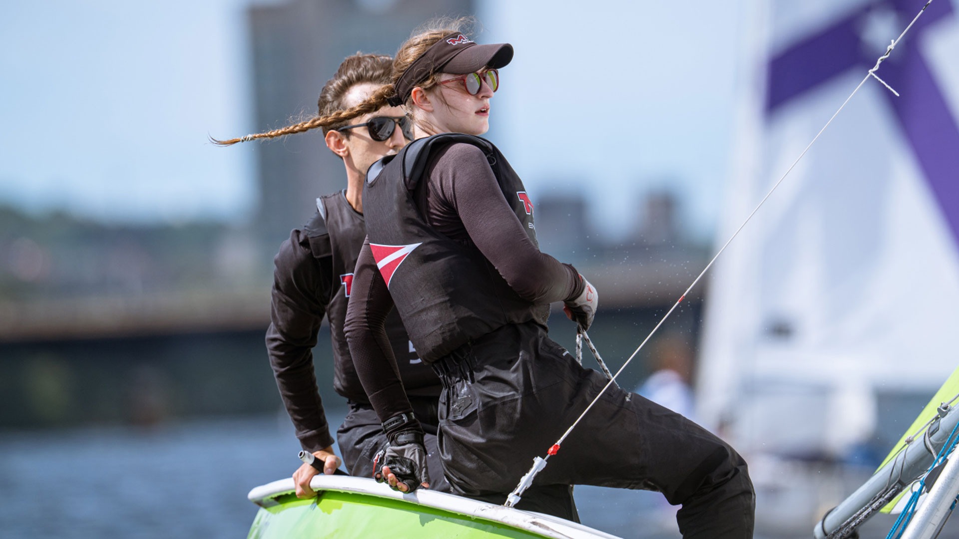 Two MIT sailors on the boat