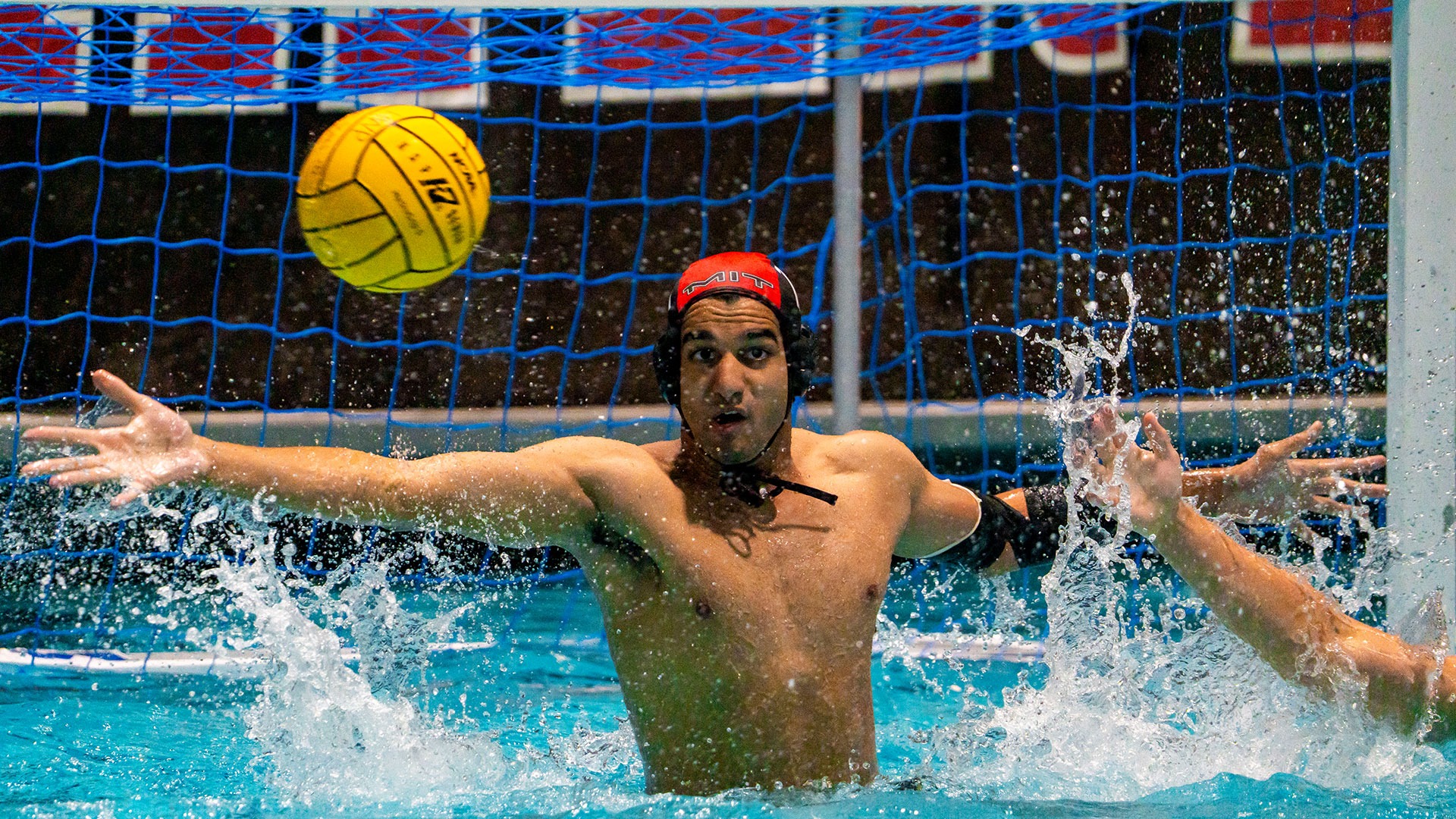 Armaan Gill preparing to make a save