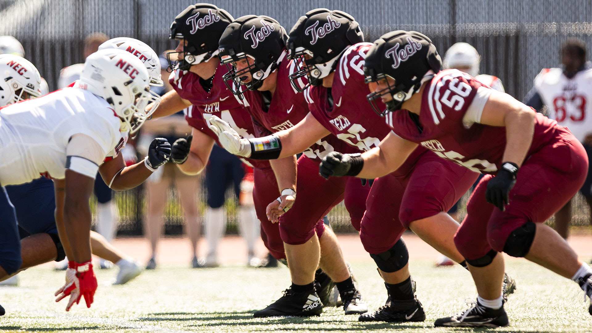 MIT football offensive line