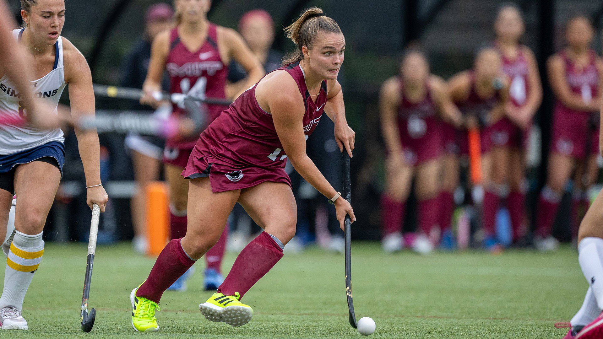 Grace Johnson looking to pass the ball