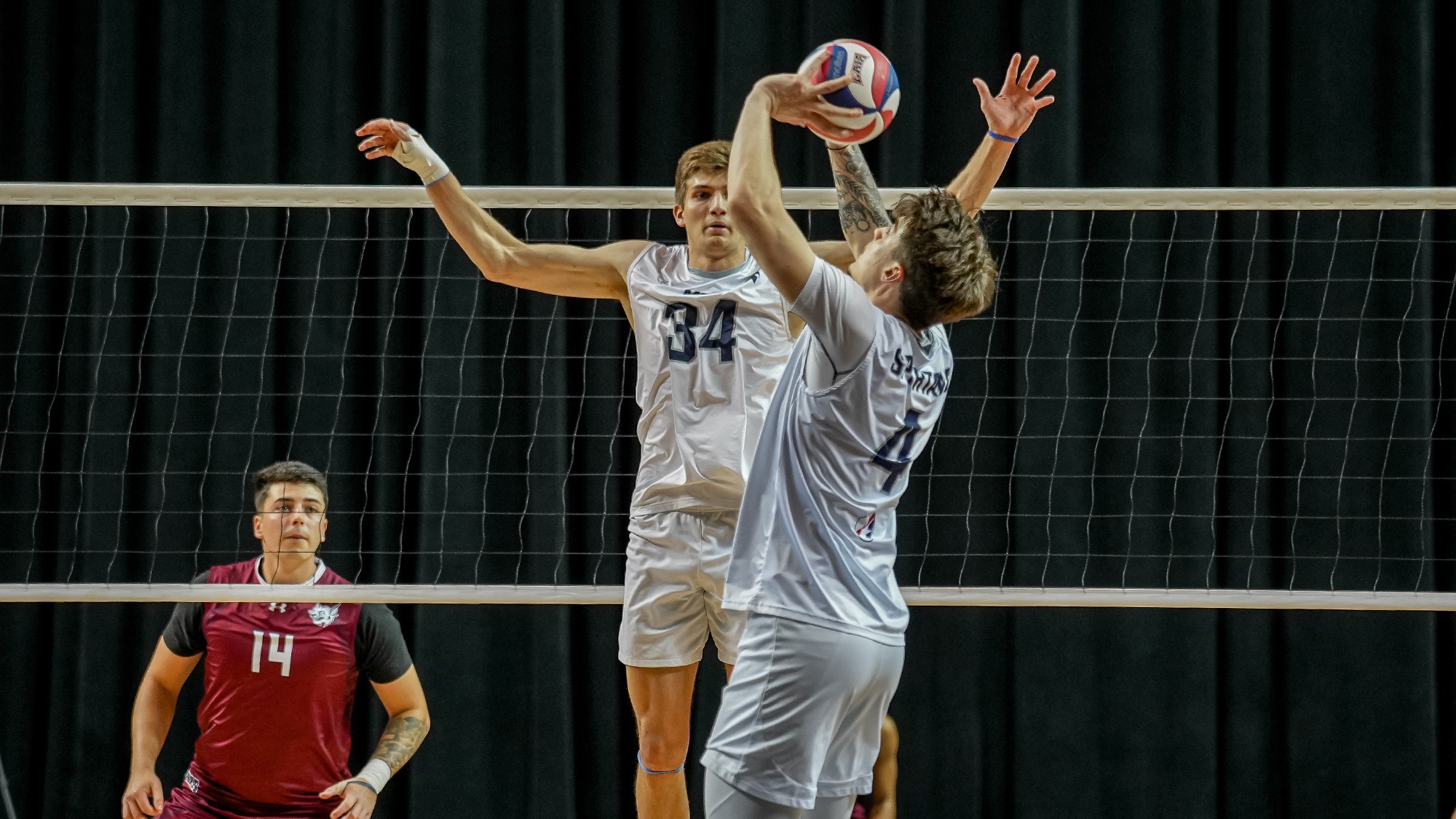David Rudic sends up an assist vs St. Thomas in NAIA Pool Play (5-1-25)