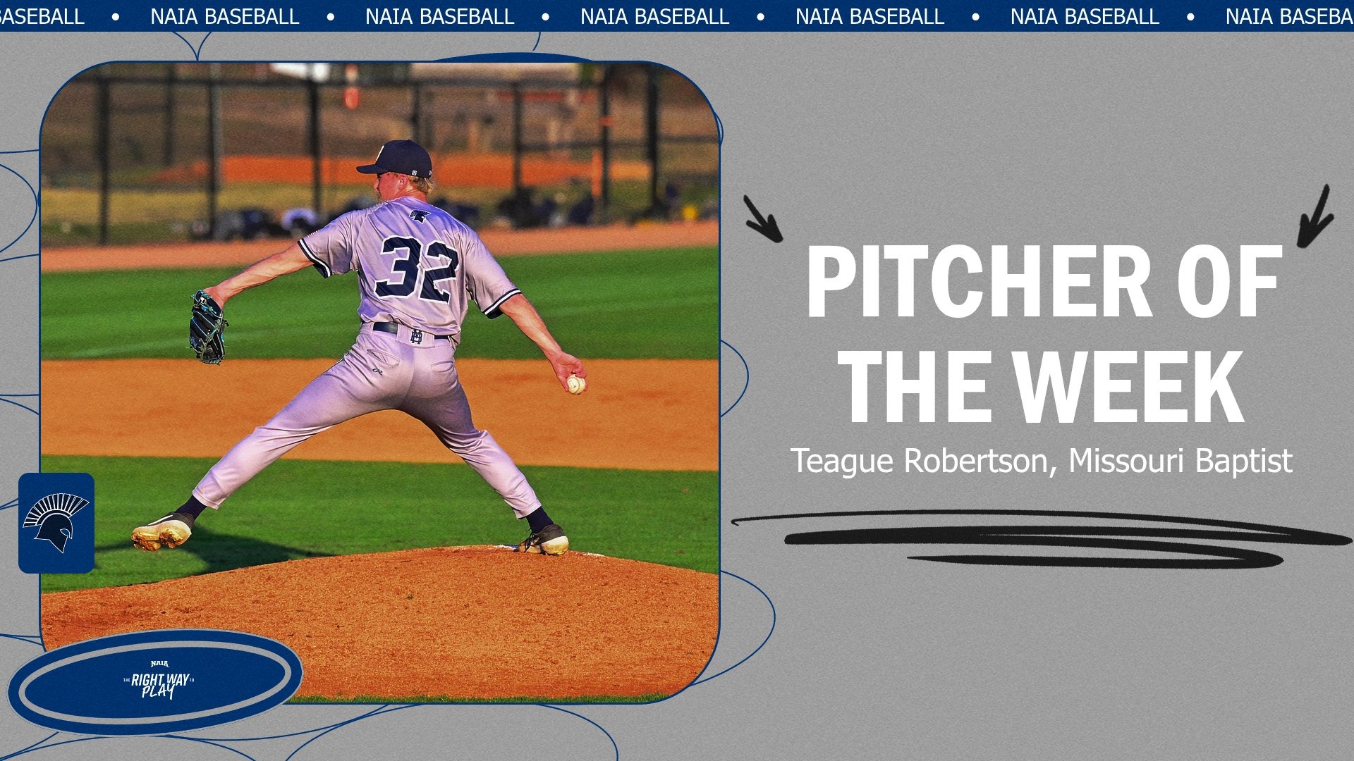 Teague Robertson NAIA National Pitcher of the Week