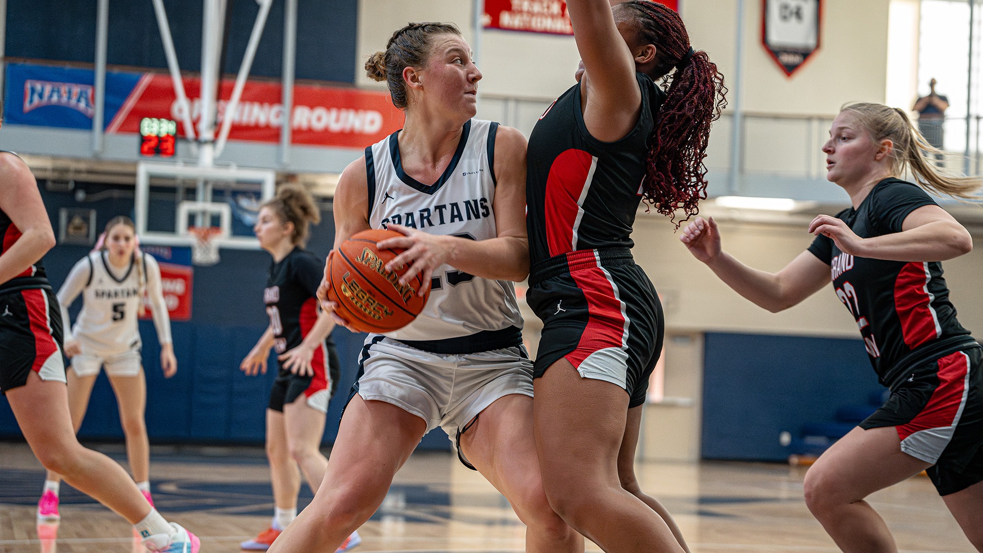 Riley Jansen in the paint vs Grand View