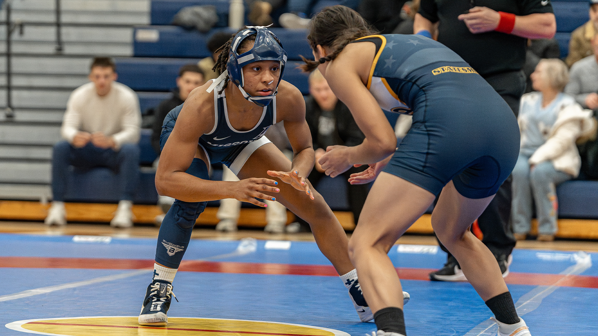 Young wrestles opponent from William Penn (Iowa)