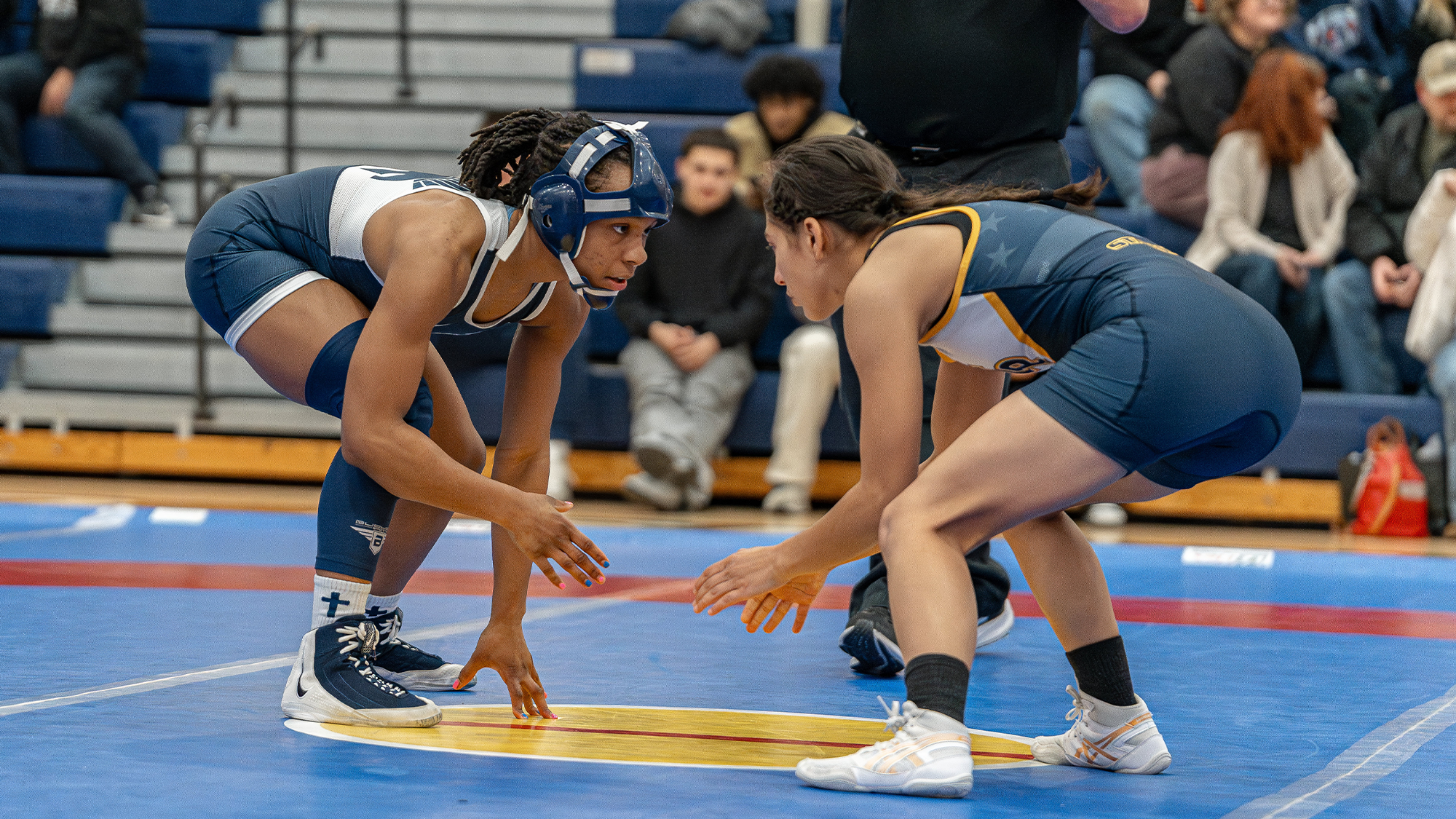 Young wrestles opponent from William Penn (Iowa)