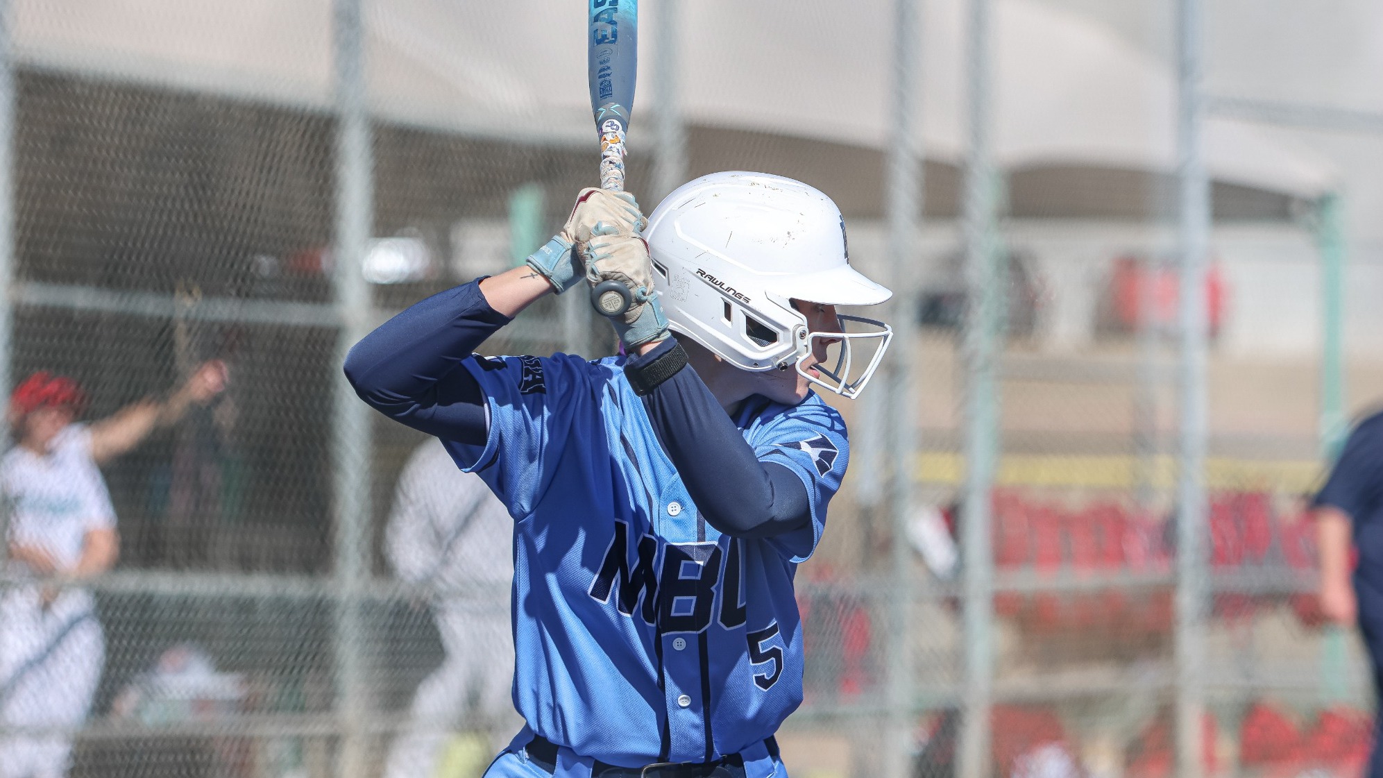 Jacie Dees bats against Mid-America Christian University (Okla.)