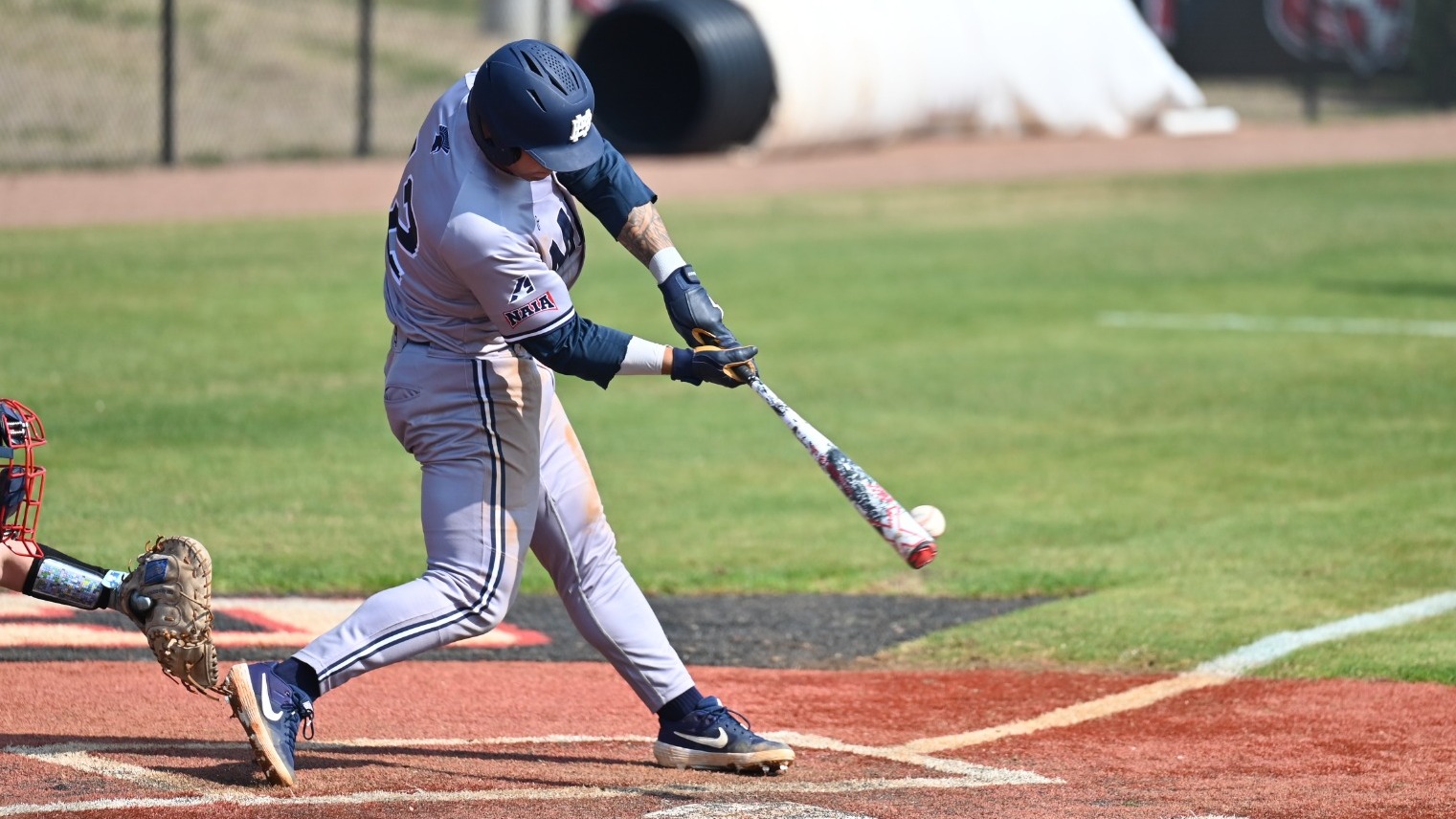Nick Beech hits vs No. 11 William Carey