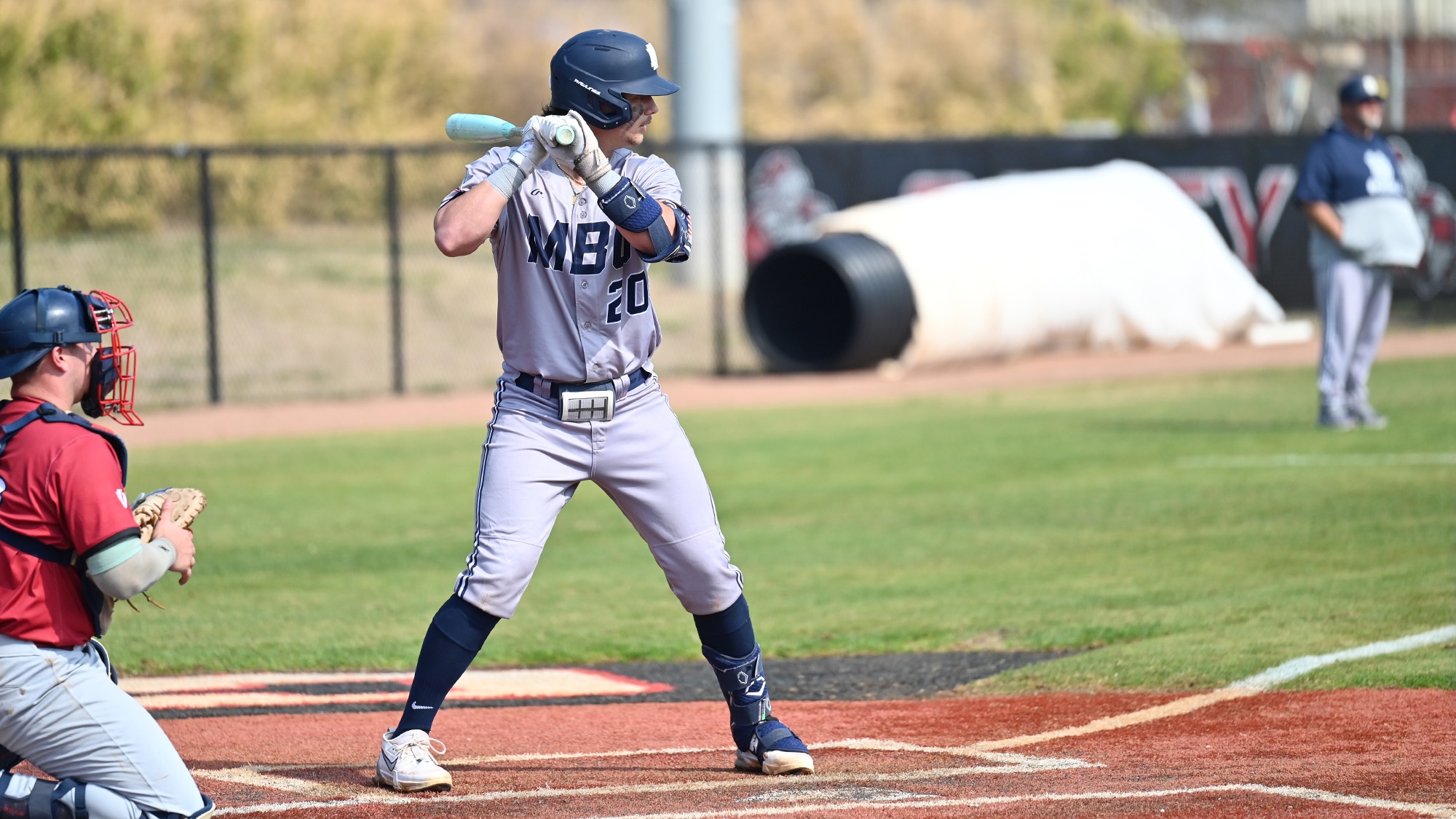 Angelo Franco bats vs William Carey