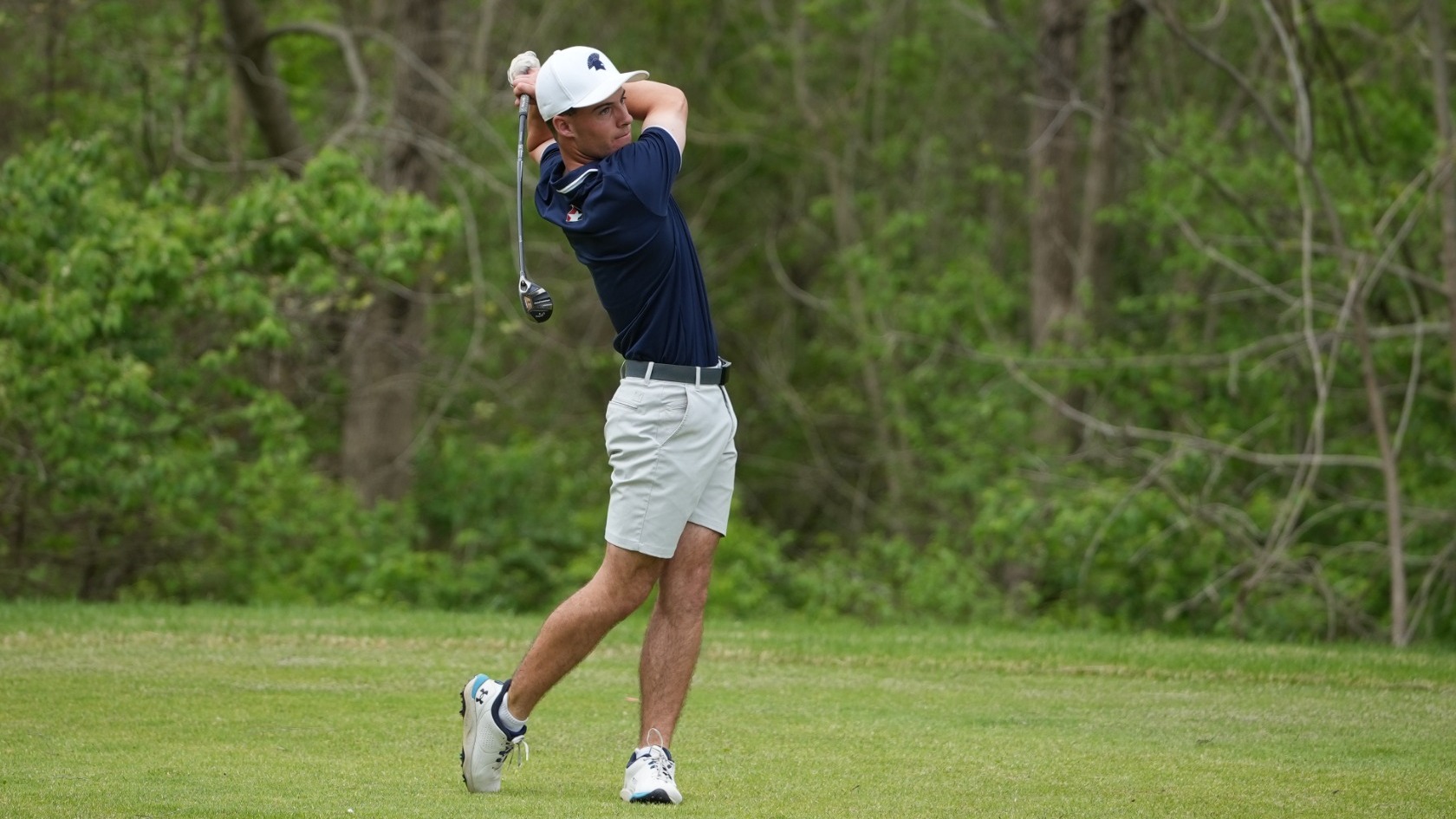 Luke Gardner swings at MBU Spring Invitational