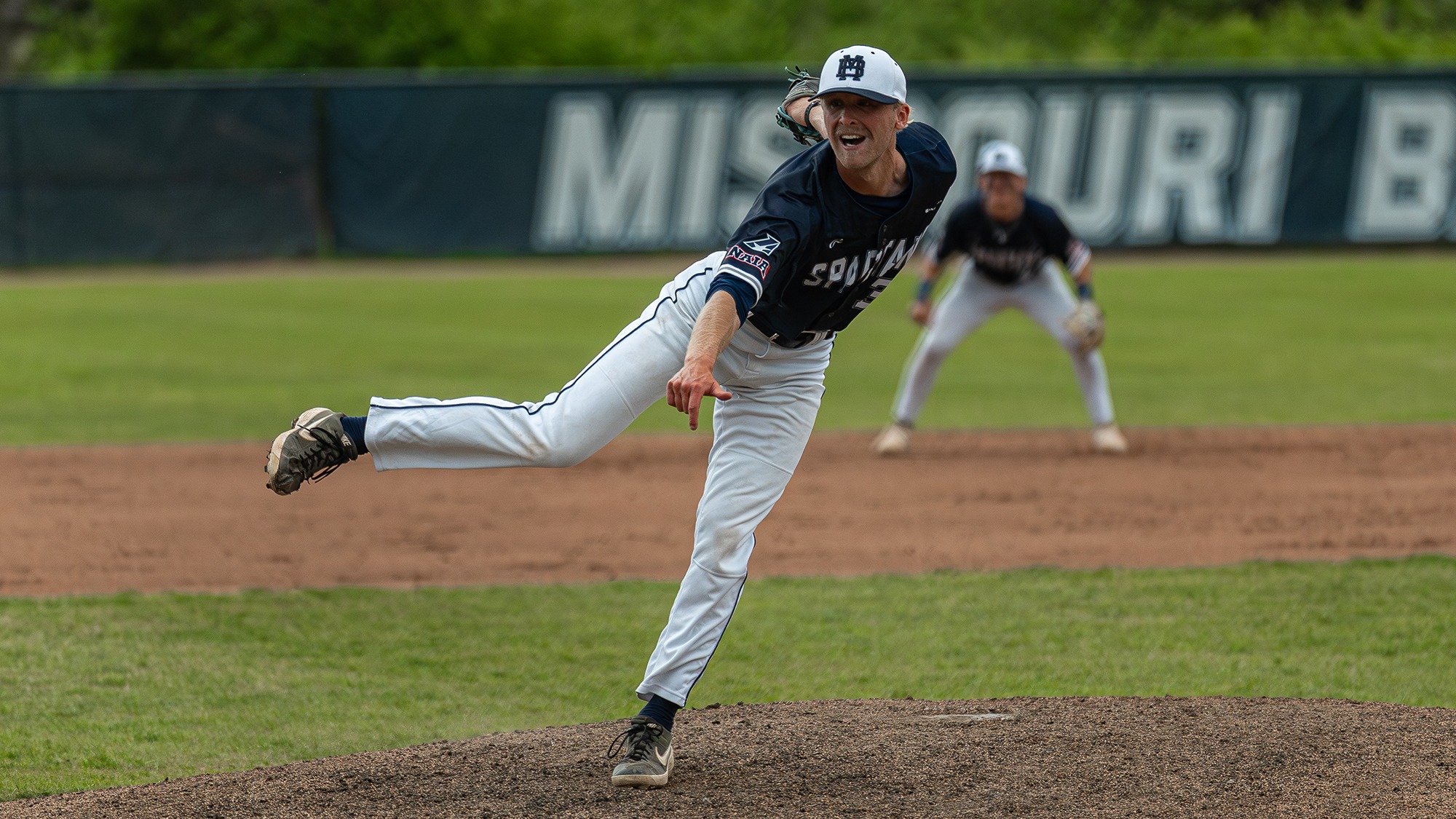Teague Robertson pitches vs MVC