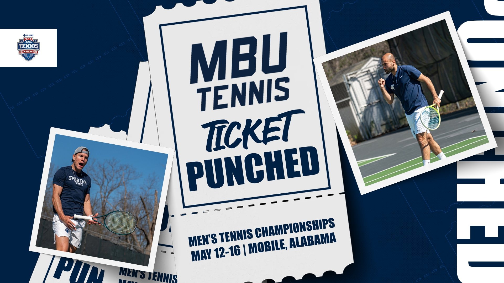 MBU men's tennis ticket punched