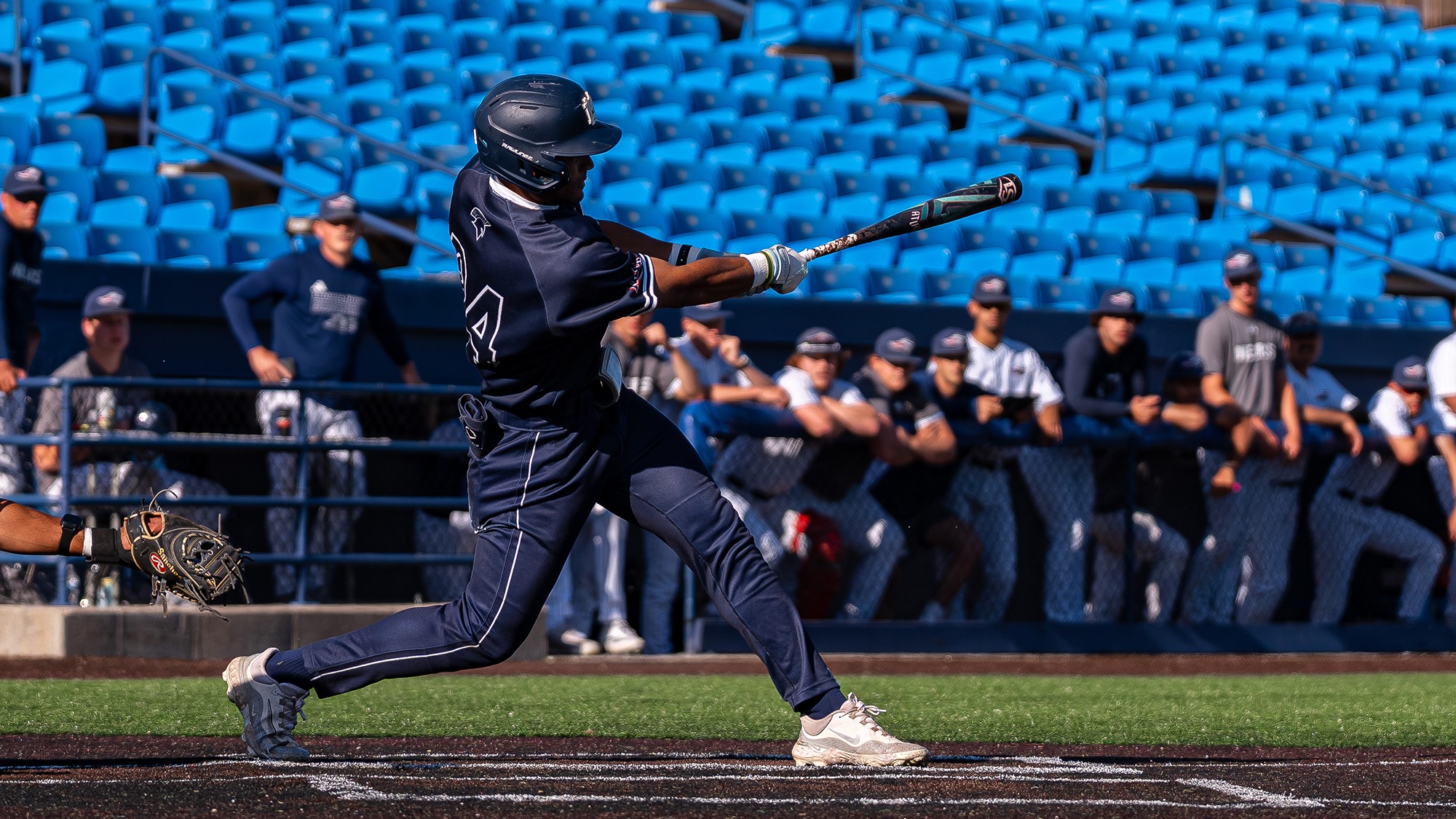Carlos Hidalgo bats in Heart Conference Second Round vs MidAmerica Nazarene