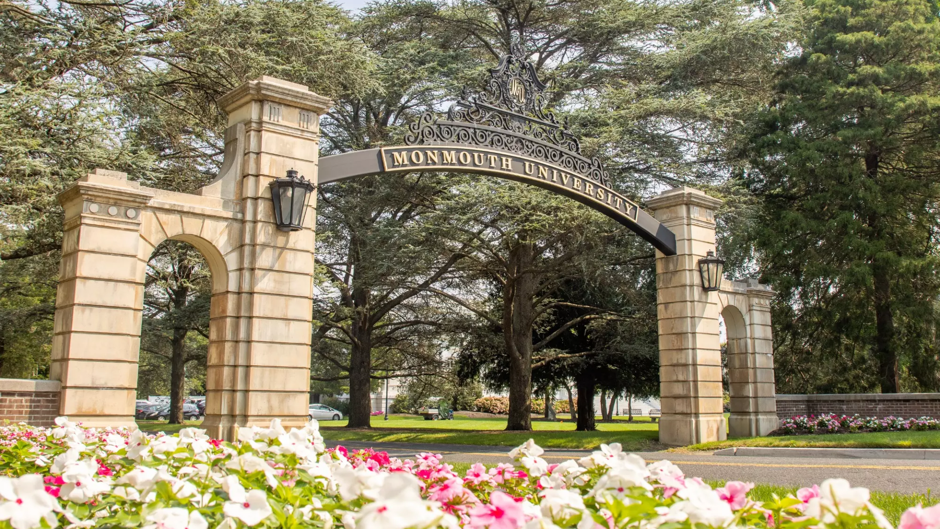 Monmouth University gate and arches (Campus Shots)