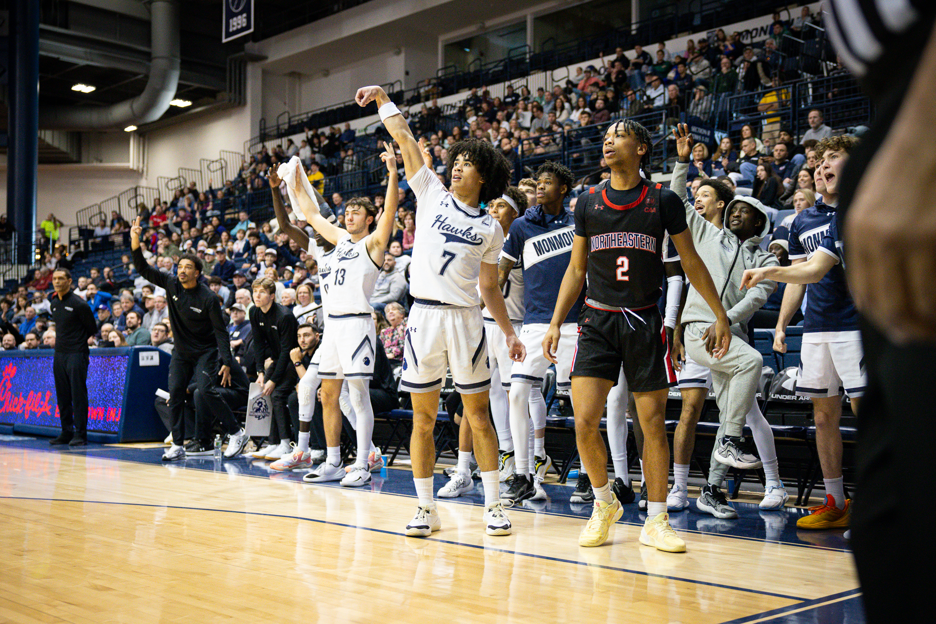 Justin Ray, Monmouth Men's Basketball vs. Northeastern 1-19-26 IE