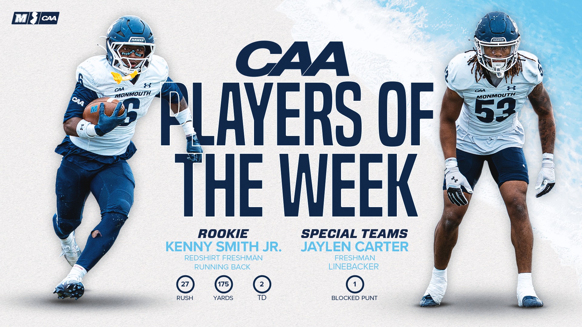 Week 7: Kenny Smith Jr. Rookie fo the Week - Jaylen Carter Special Teams Player of the Week