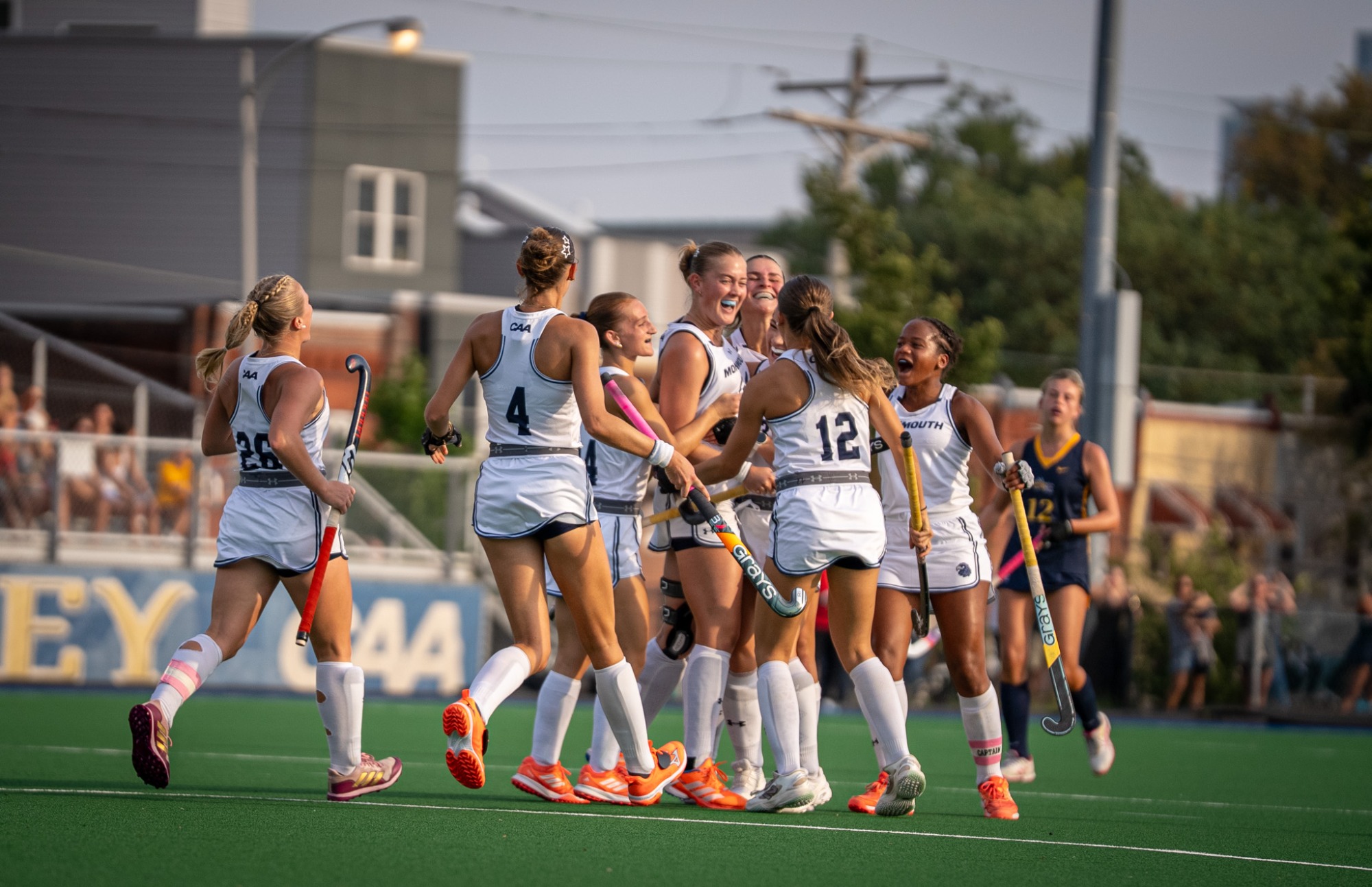 Anna Moors celebrates after a goal 