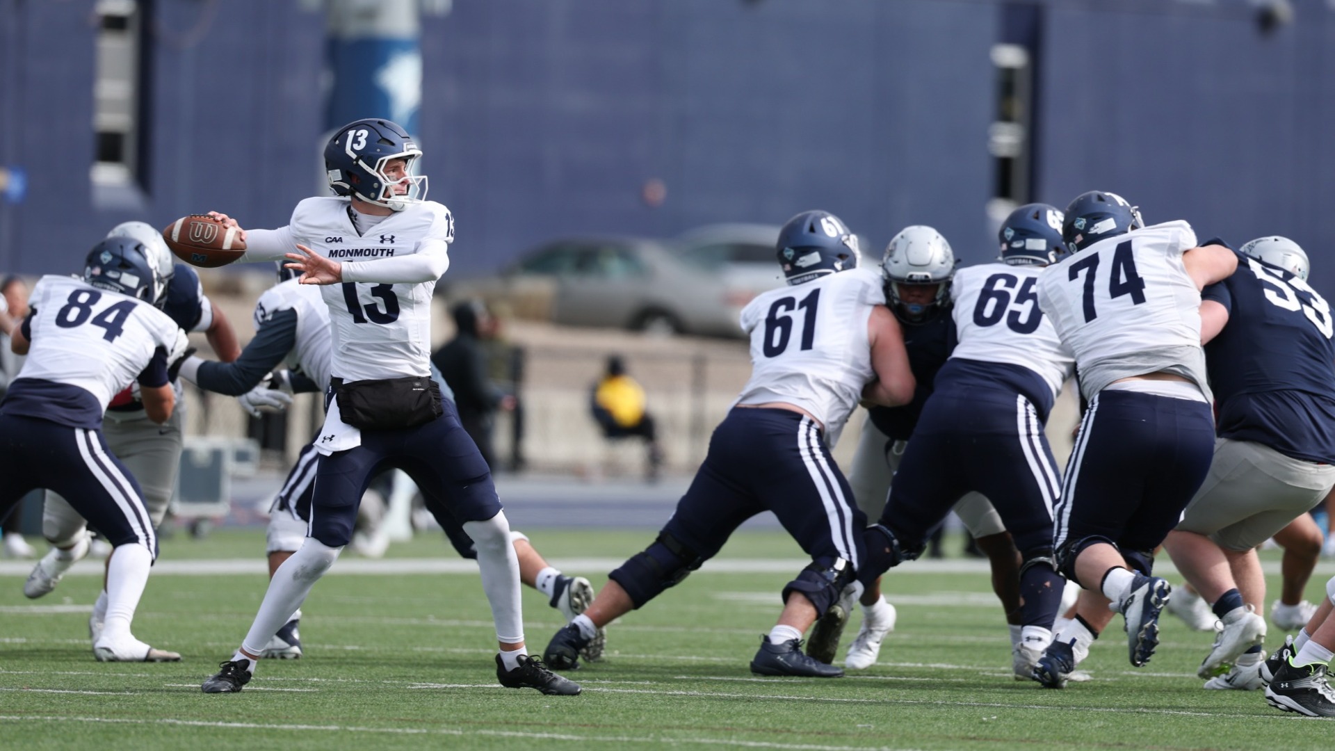 Frankie Weaver, Monmouth Football at New Hampshire 10-17-26 RP