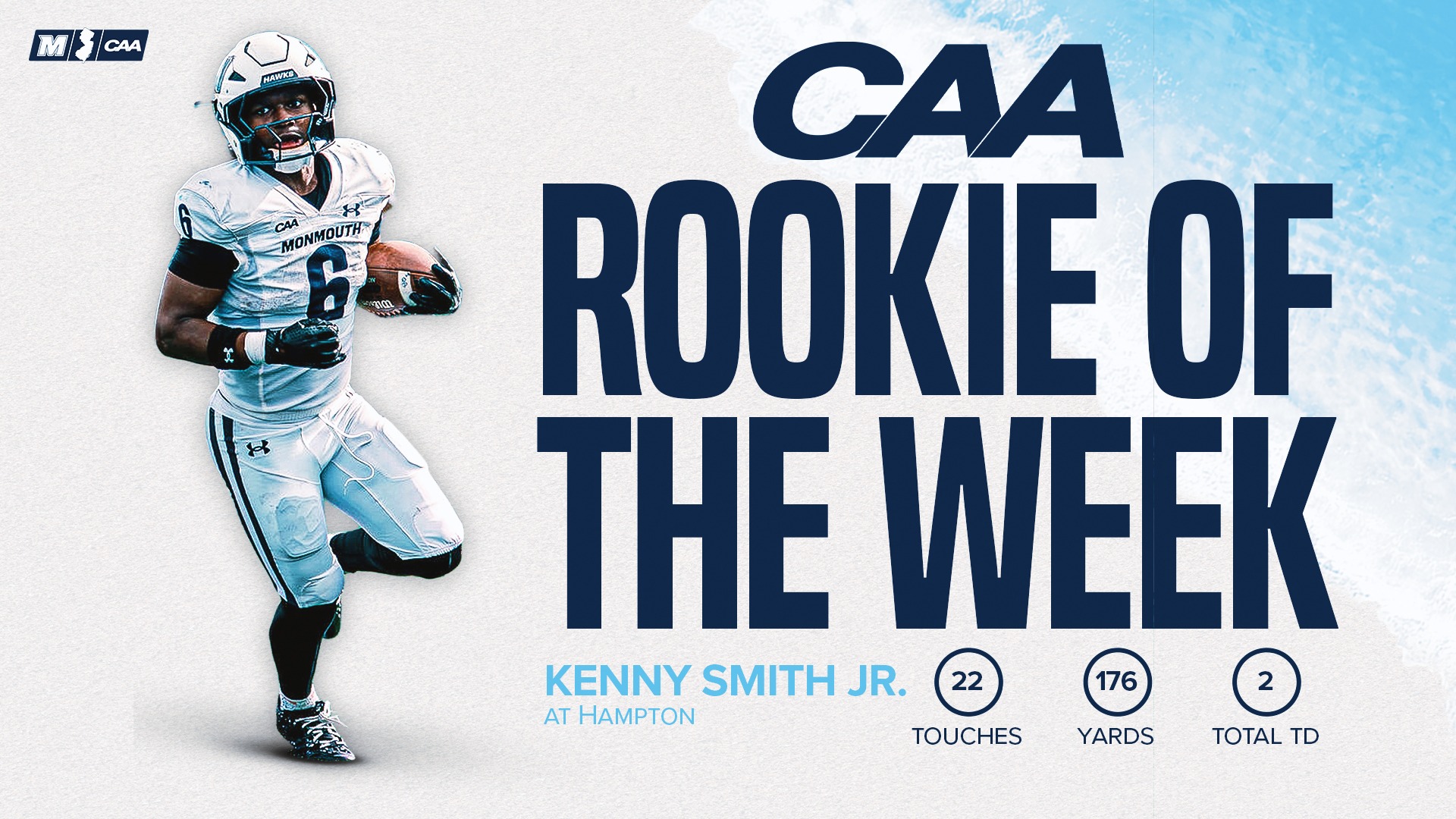 Kenny Smith Jr. 2026 CAA Football Week 8 Rookie of the Week %